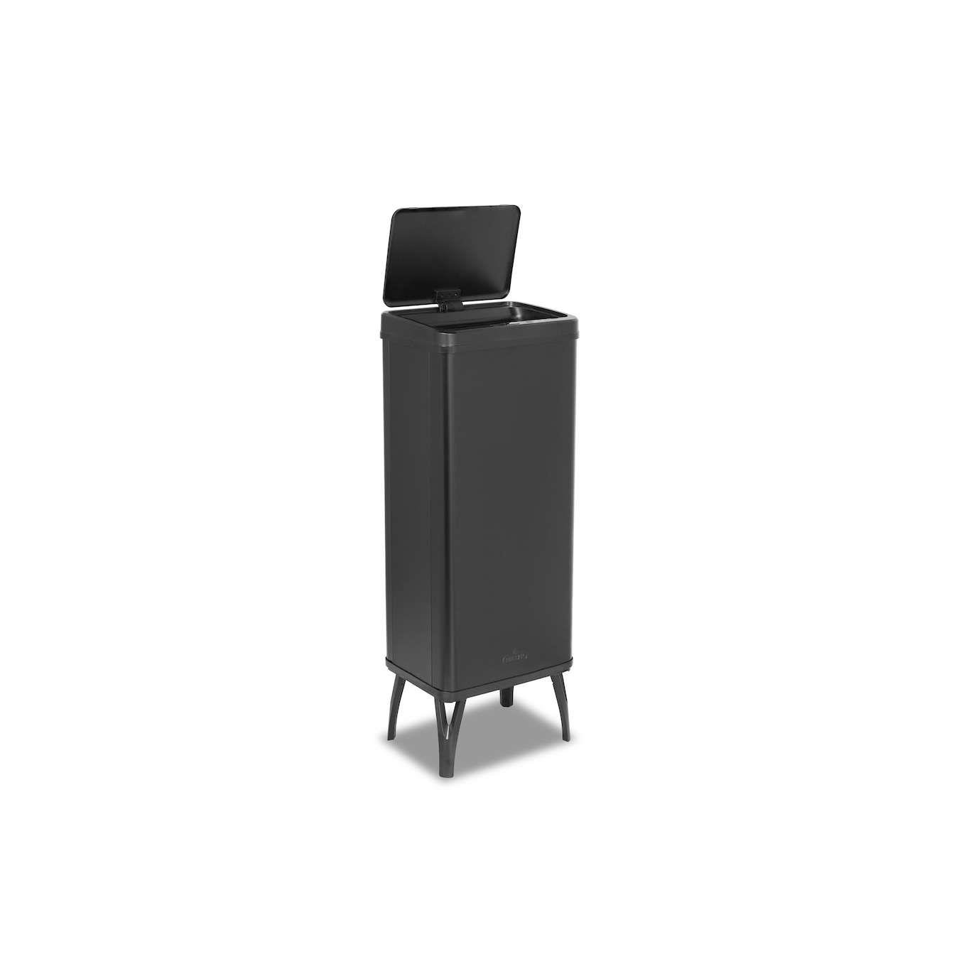 Buccan - Grote prullenbak met bewegingssensor - Zwart - 60 Liter