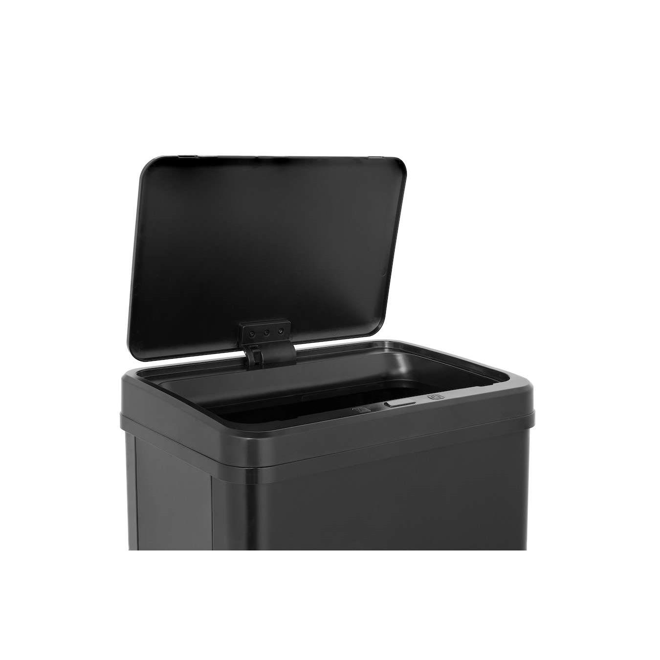 Buccan - Grote prullenbak met bewegingssensor - Zwart - 60 Liter