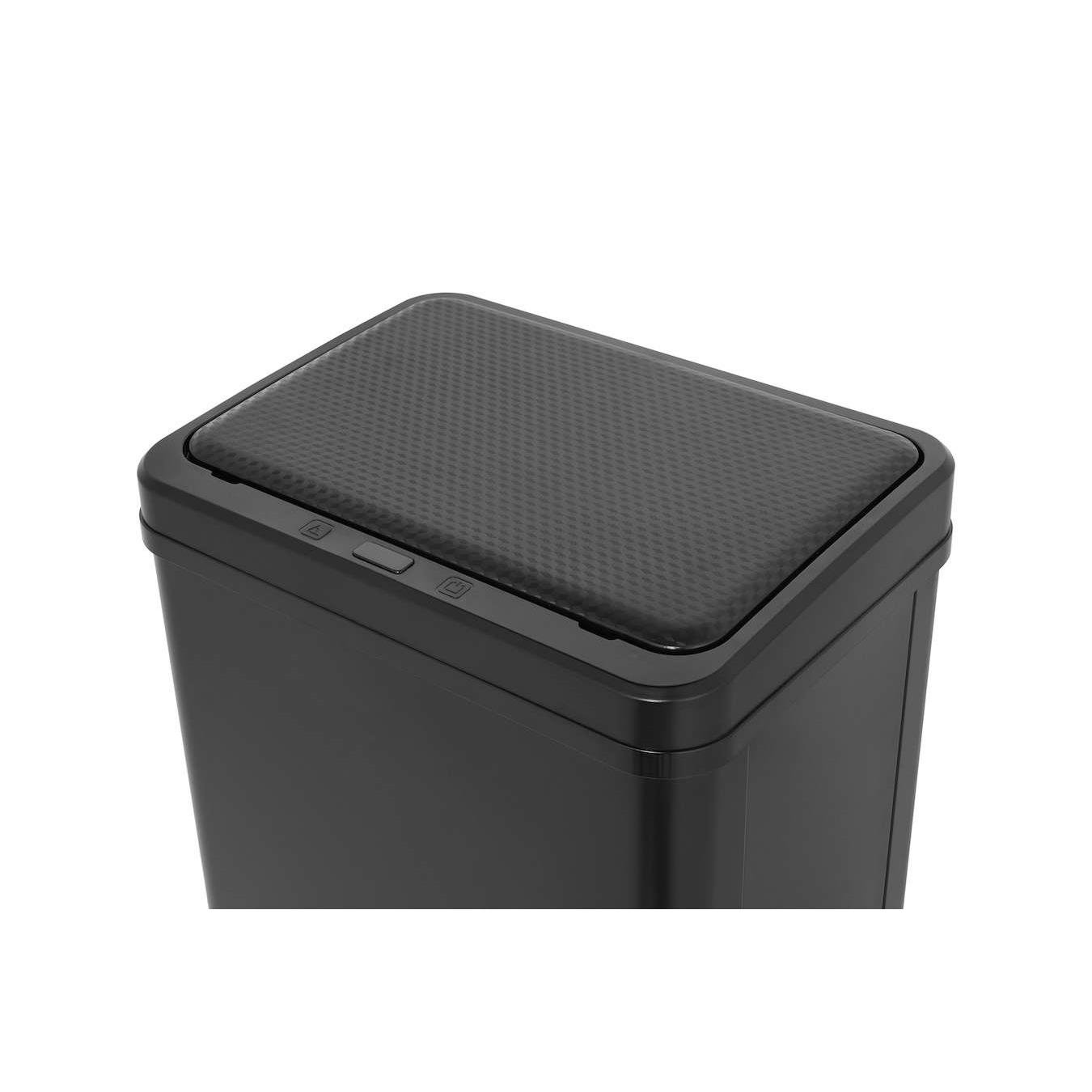 Buccan - Grote prullenbak met bewegingssensor - Zwart - 60 Liter