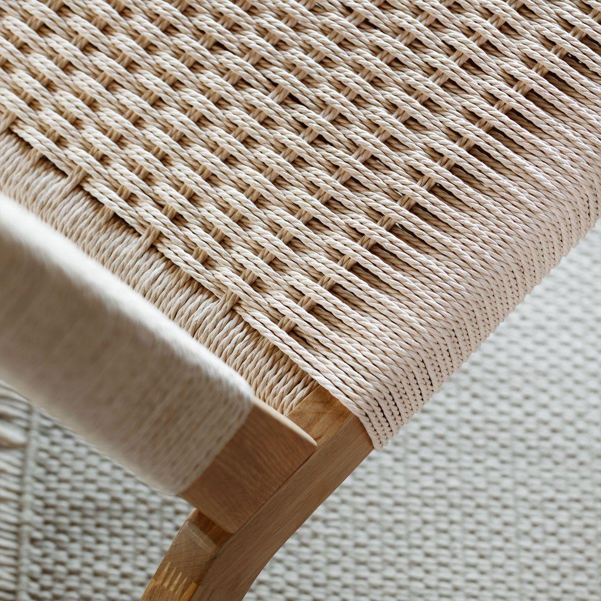 Lisomme William Houten Fauteuil met Gewoven Zitting - Beige