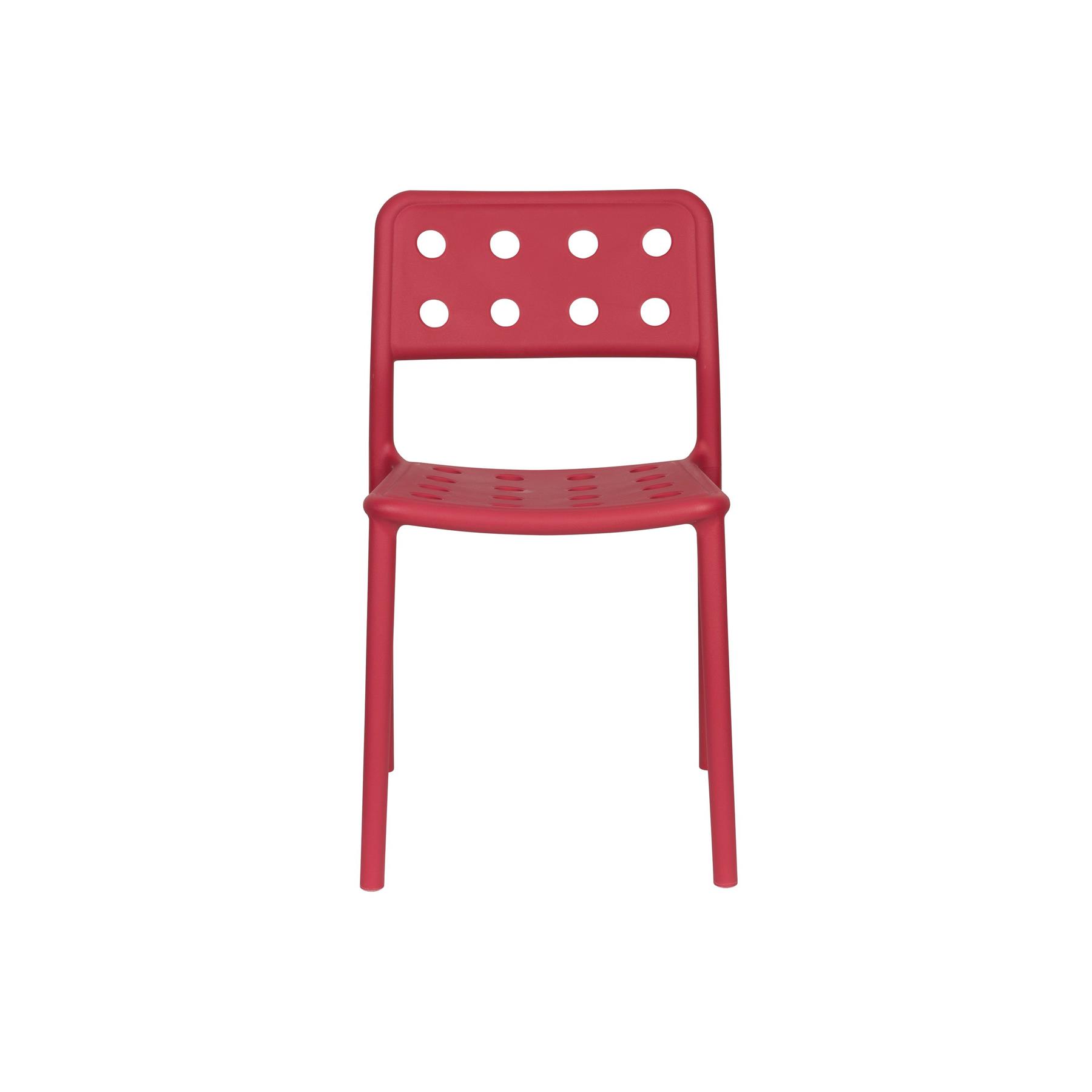Housecraft Living Serra Tuinstoelen Kunststof Rood - Set van 4