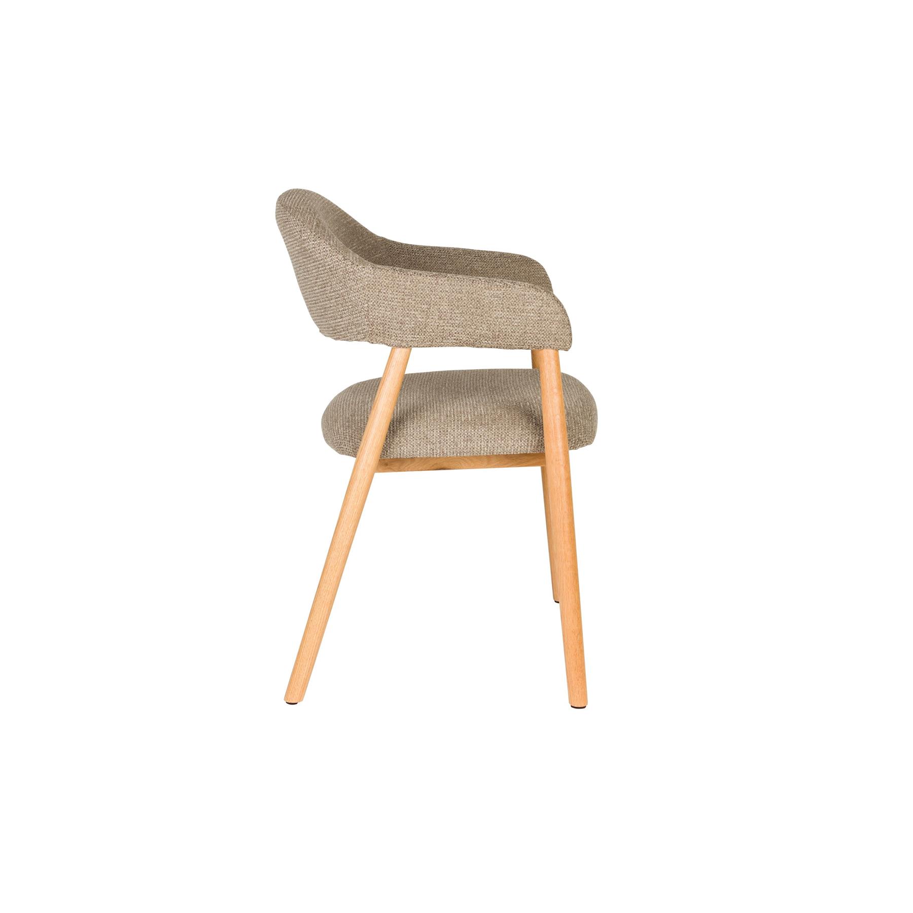 Housecraft Indy Eetkamerstoel Donker Bruin| Beige - Set van 2