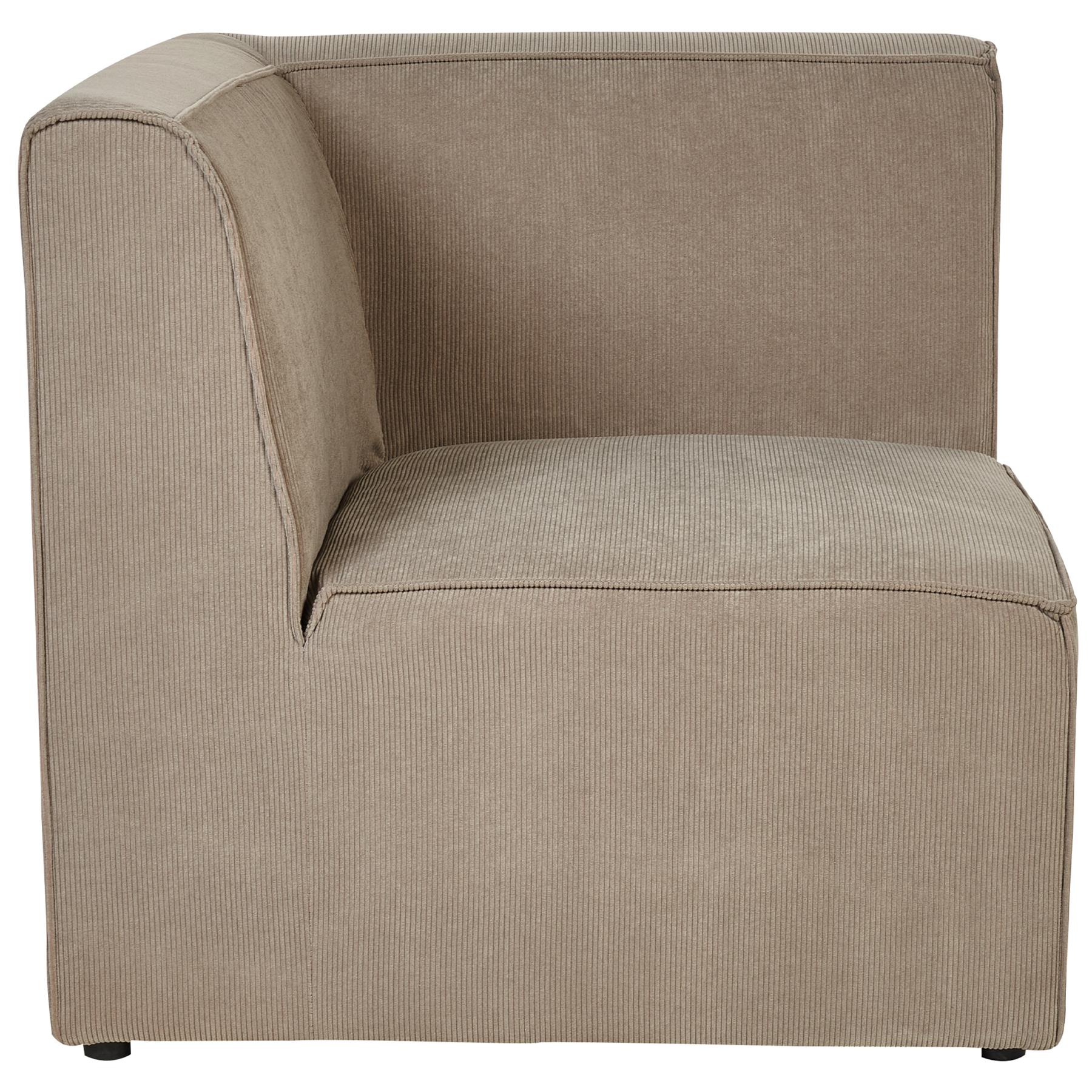 Beliani - LEMVIG - Hoekbank 3-zits - Taupe - Linkszijdig - Corduroy