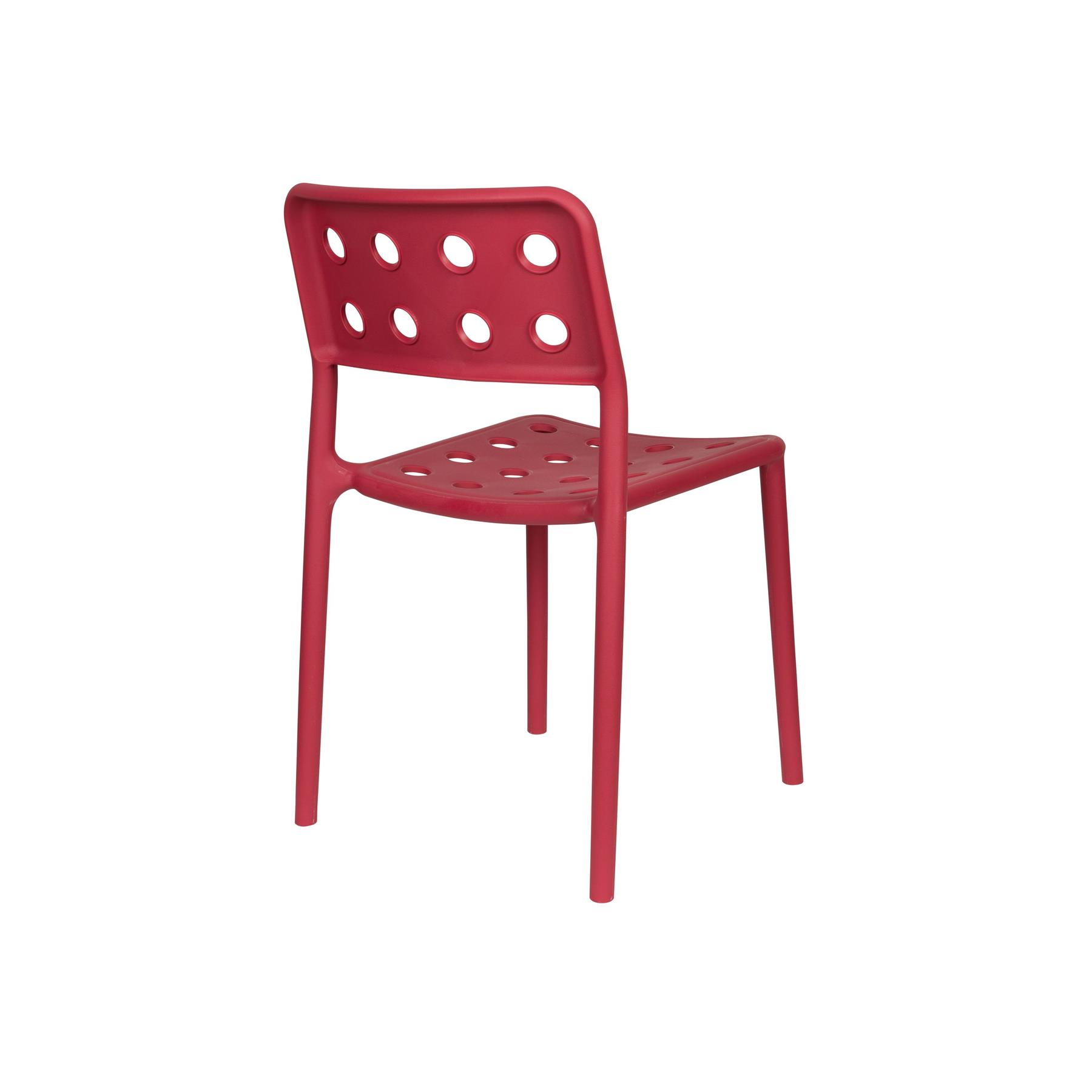 Housecraft Living Serra Tuinstoelen Kunststof Rood - Set van 4