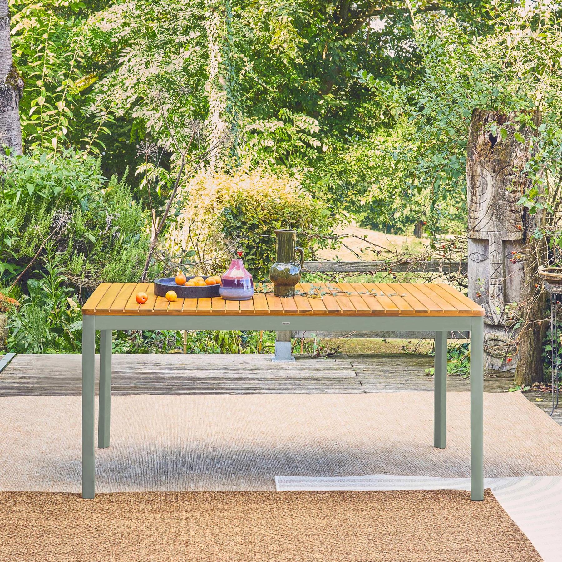 sweeek - Acacia tuintafel met afgeronde hoeken, 8 personen