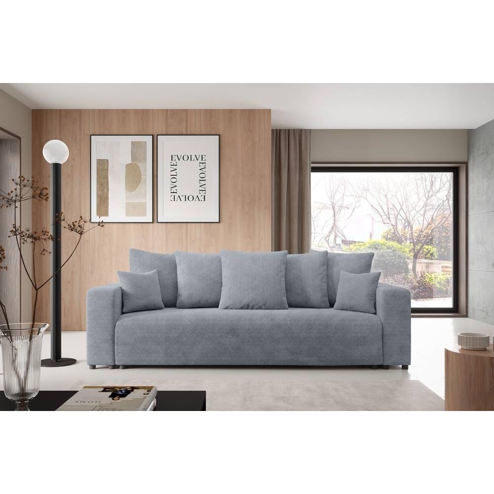 NADUVI Collection Slaapbank Laurel chenille met opbergruimte