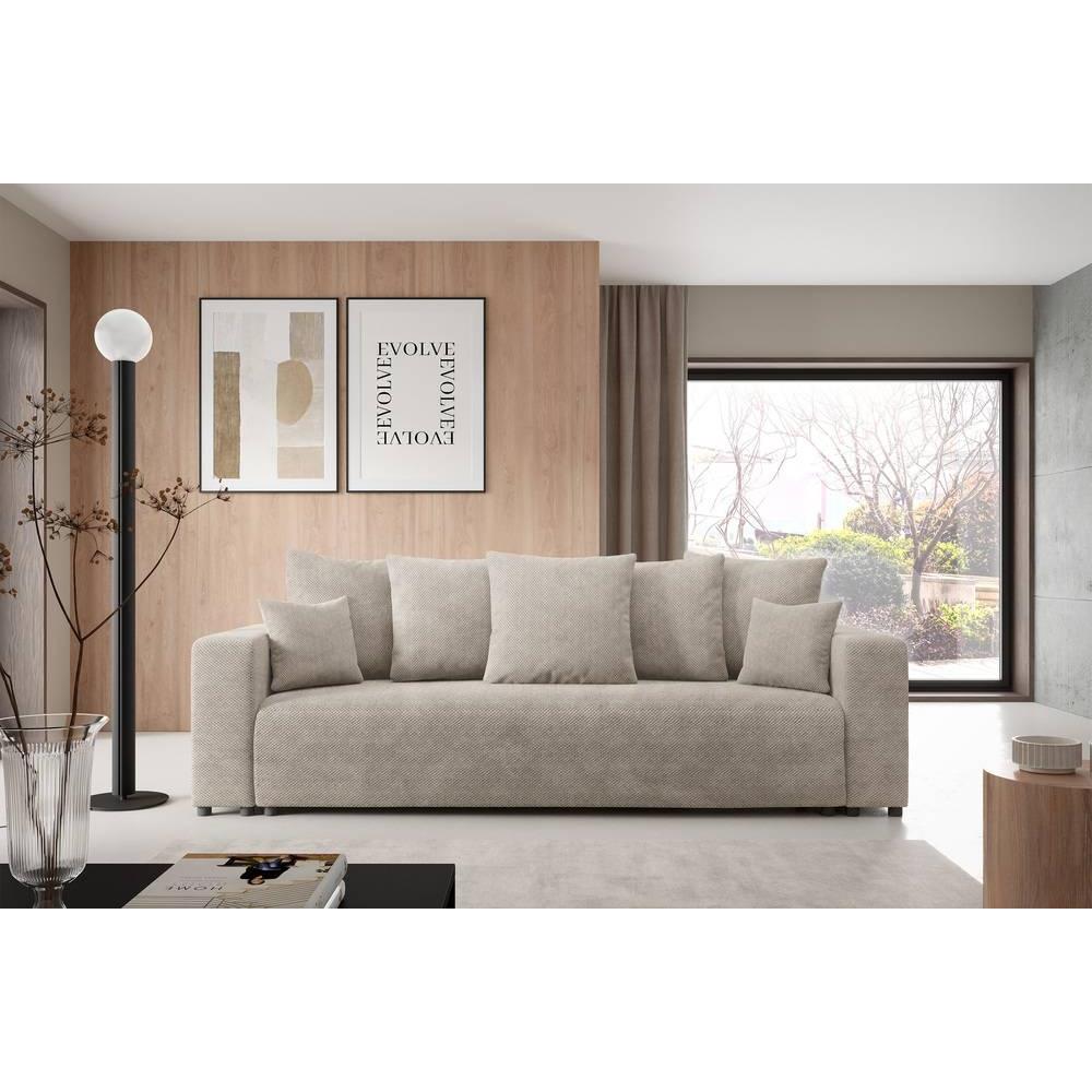 NADUVI Collection Slaapbank Laurel chenille met opbergruimte