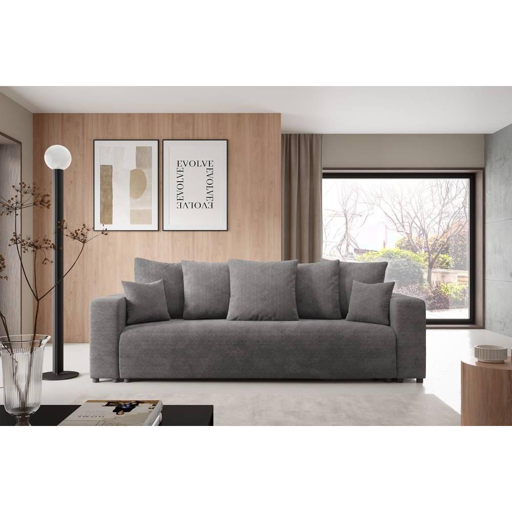 NADUVI Collection Slaapbank Laurel chenille met opbergruimte