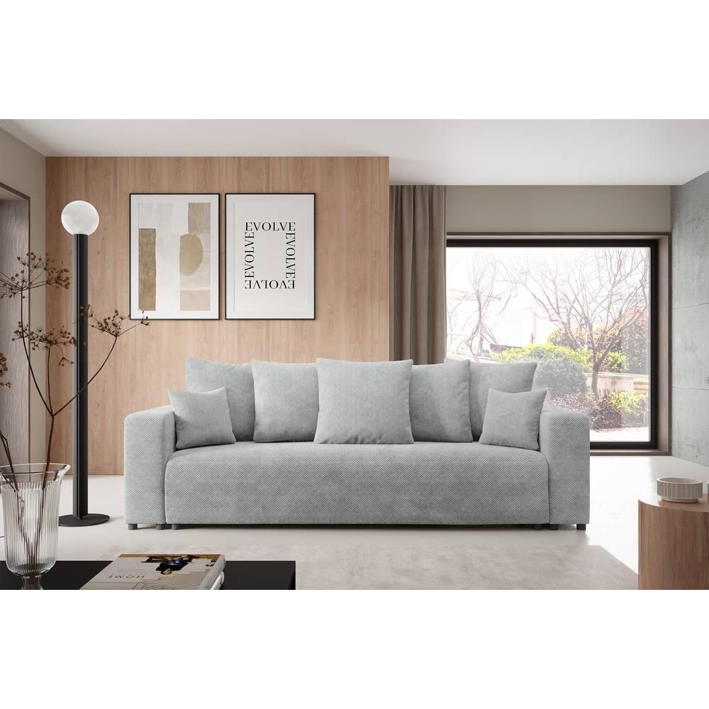 NADUVI Collection Slaapbank Laurel chenille met opbergruimte