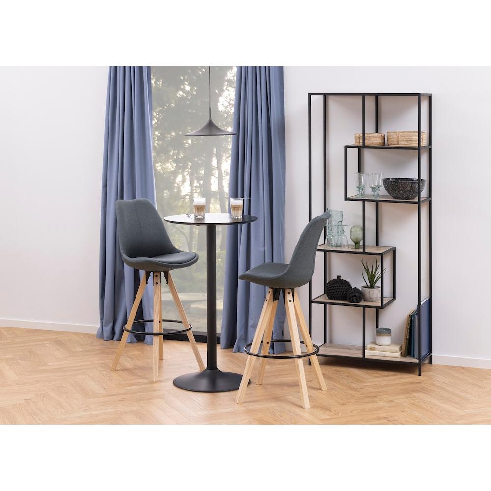 Lisomme Vino houten bartafel zwart - Ø 60 cm