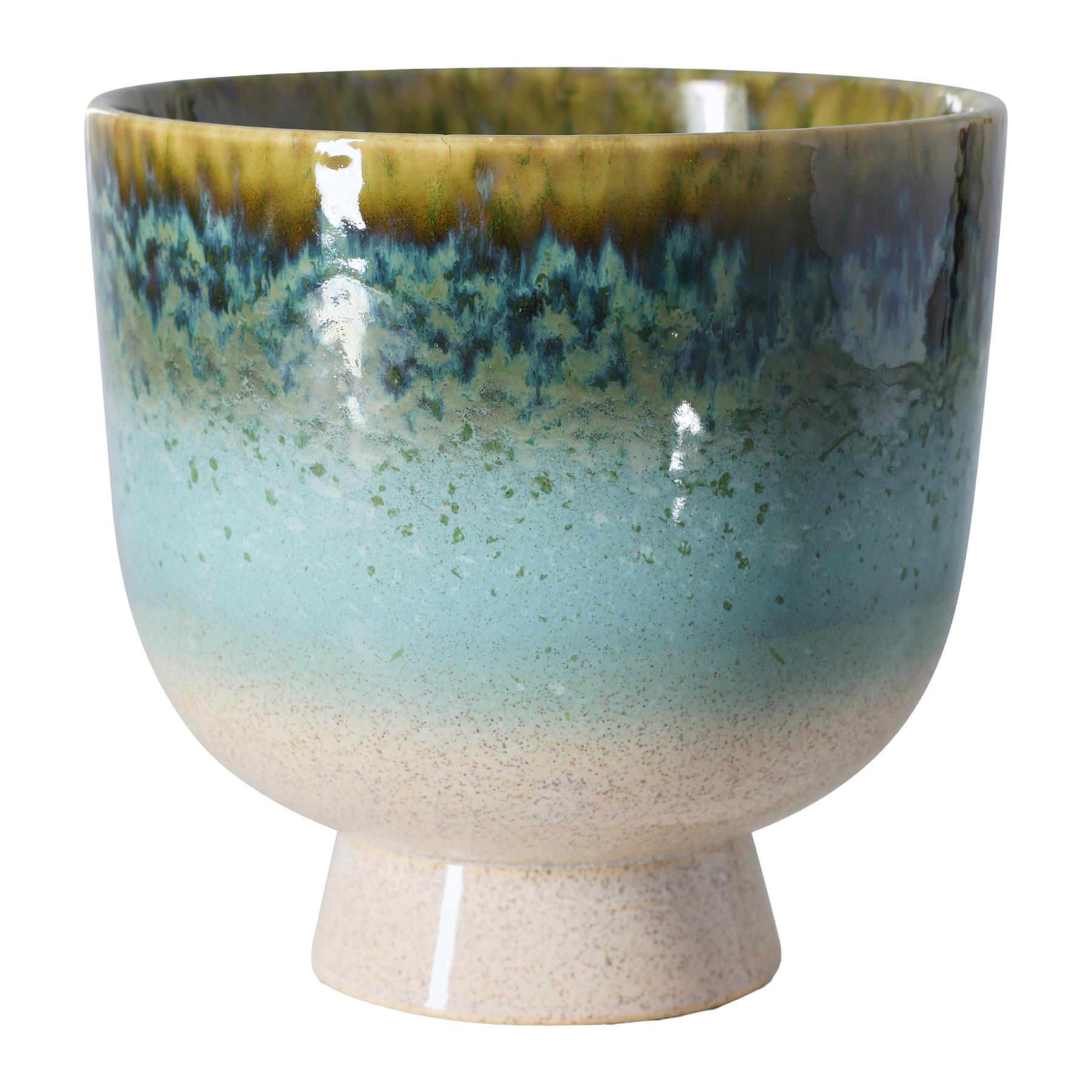 HKliving 70's Retro Bloempot  - Ø 20,5 cm  - Lagoon