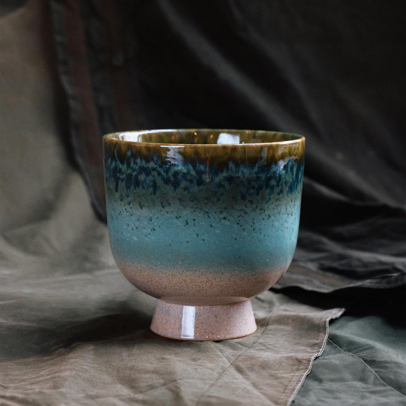 HKliving 70's Retro Bloempot  - Ø 20,5 cm  - Lagoon