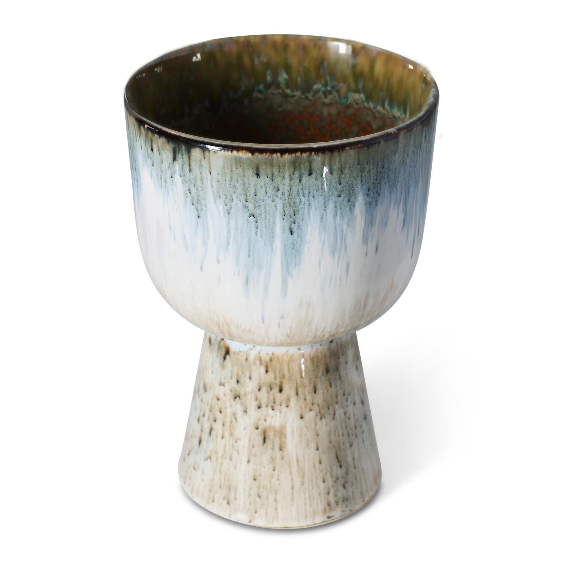 HKliving 70's Retro Bloempot  - Ø 16,5 cm  - Glacier