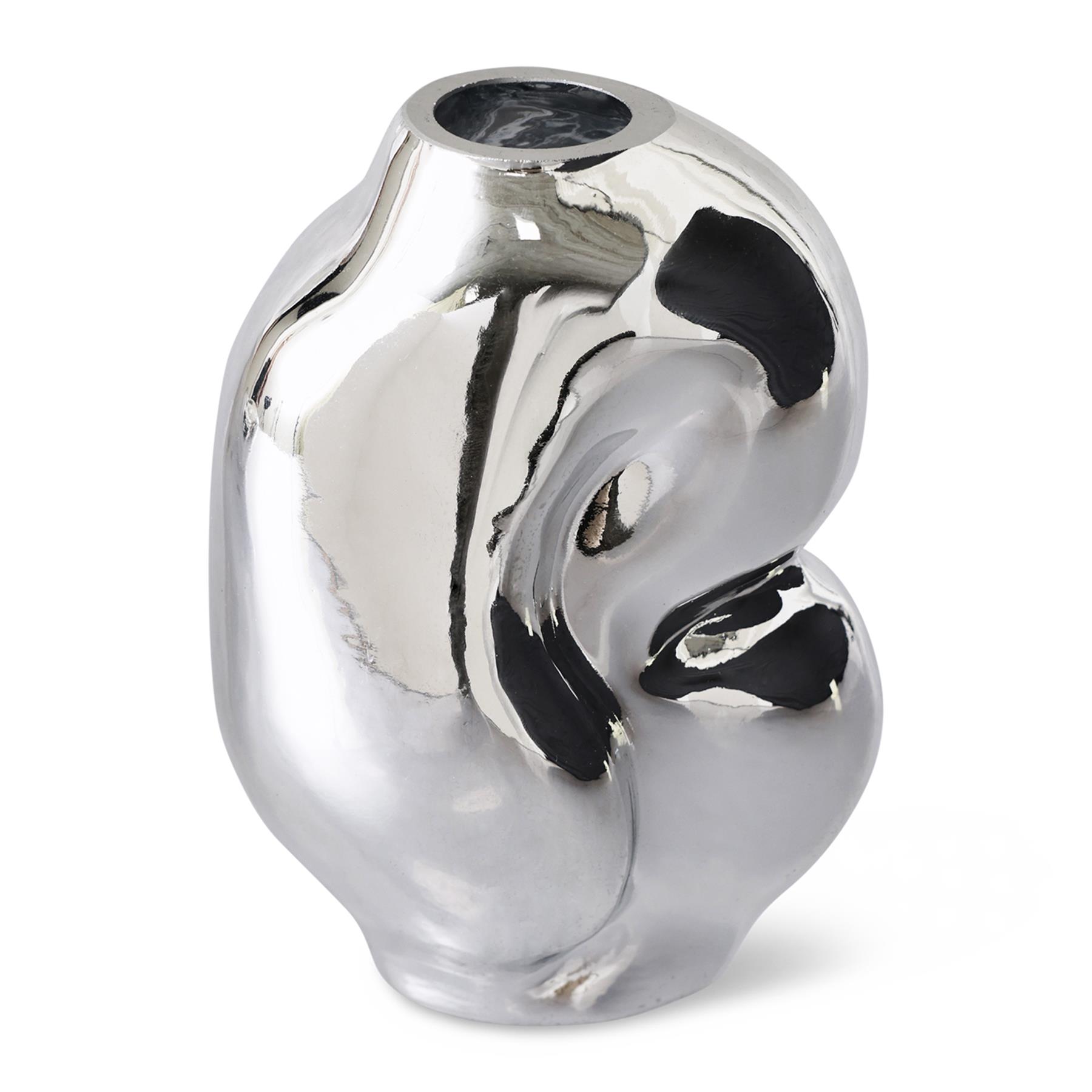 HKliving Gleam Glass Vaas Small - Chrome