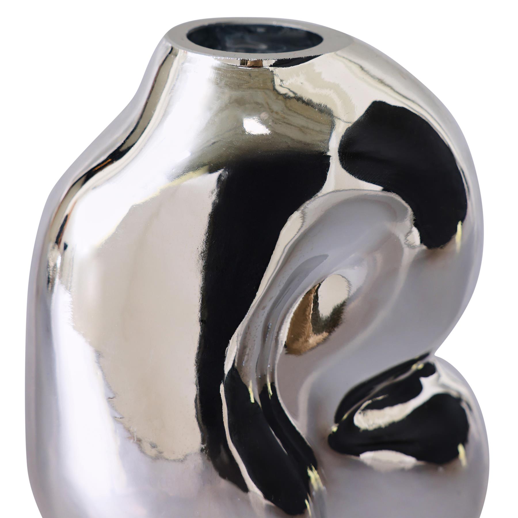 HKliving Gleam Glass Vaas Small - Chrome