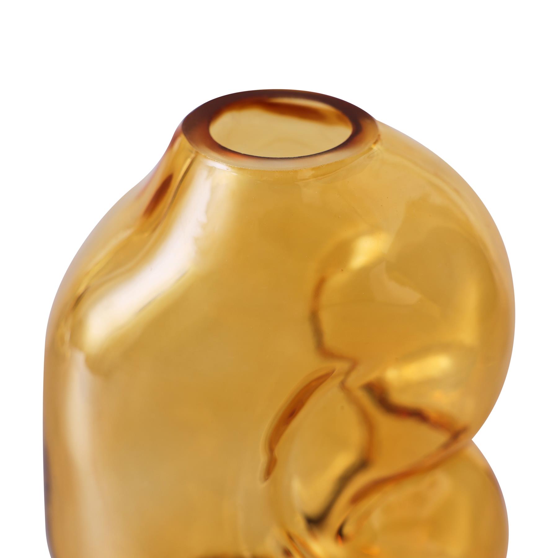 HKliving Gleam Glass Vaas Small - Amber
