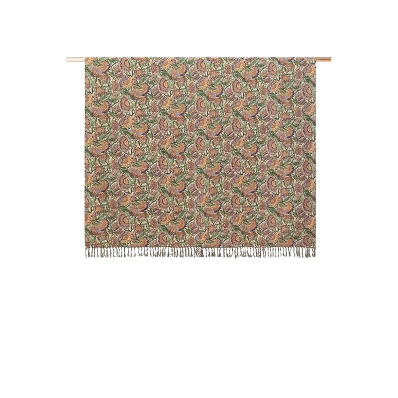 Sissy-Boy Multicolour jacquard geweven sprei met bloemenprint (200X250