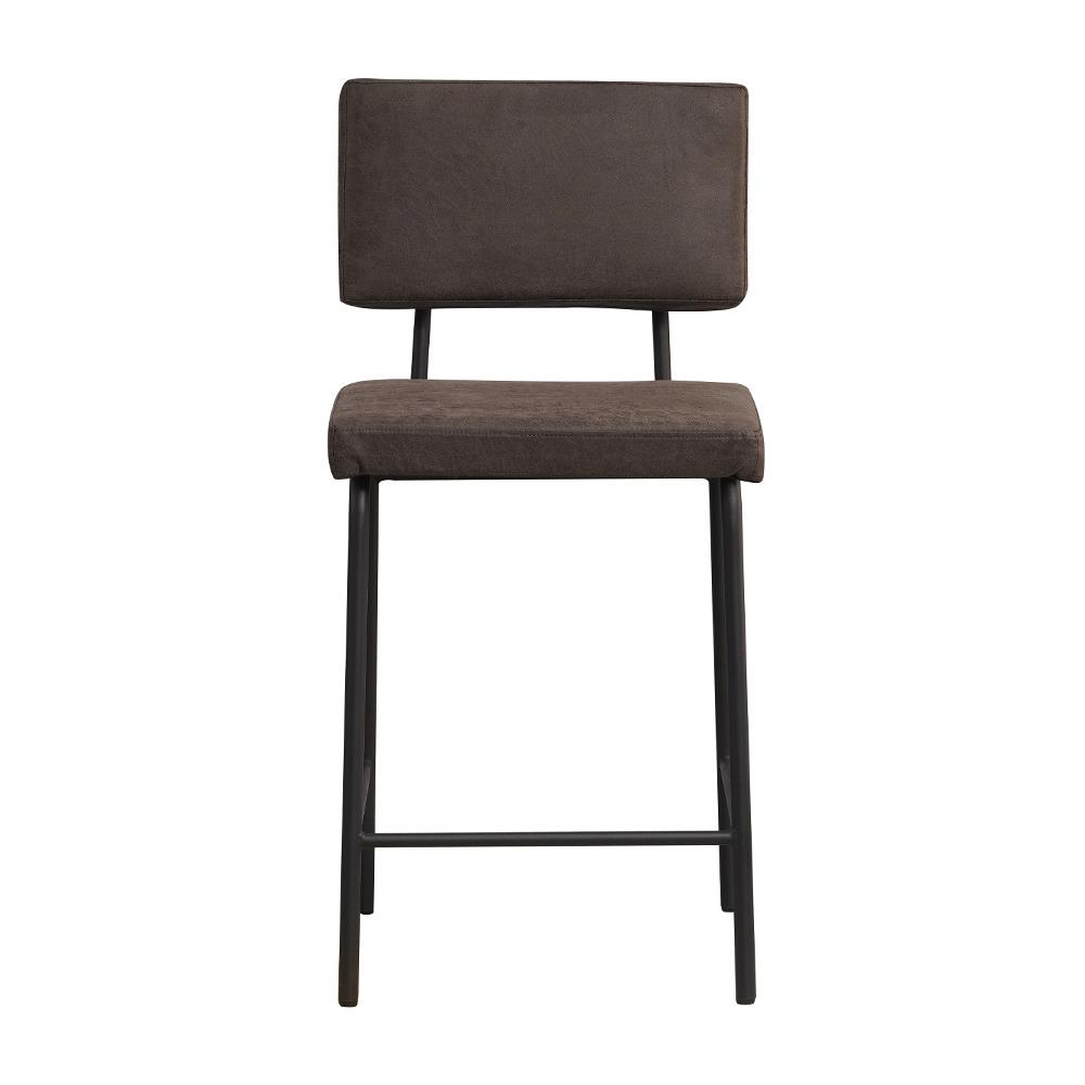 Bronx71 Industriële barkruk Espen antraciet eco-leer 64-77 cm