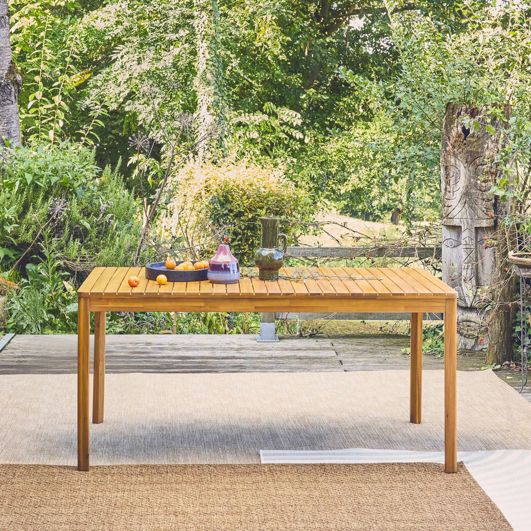 sweeek - Acacia tuintafel met afgeronde hoeken, 8 personen
