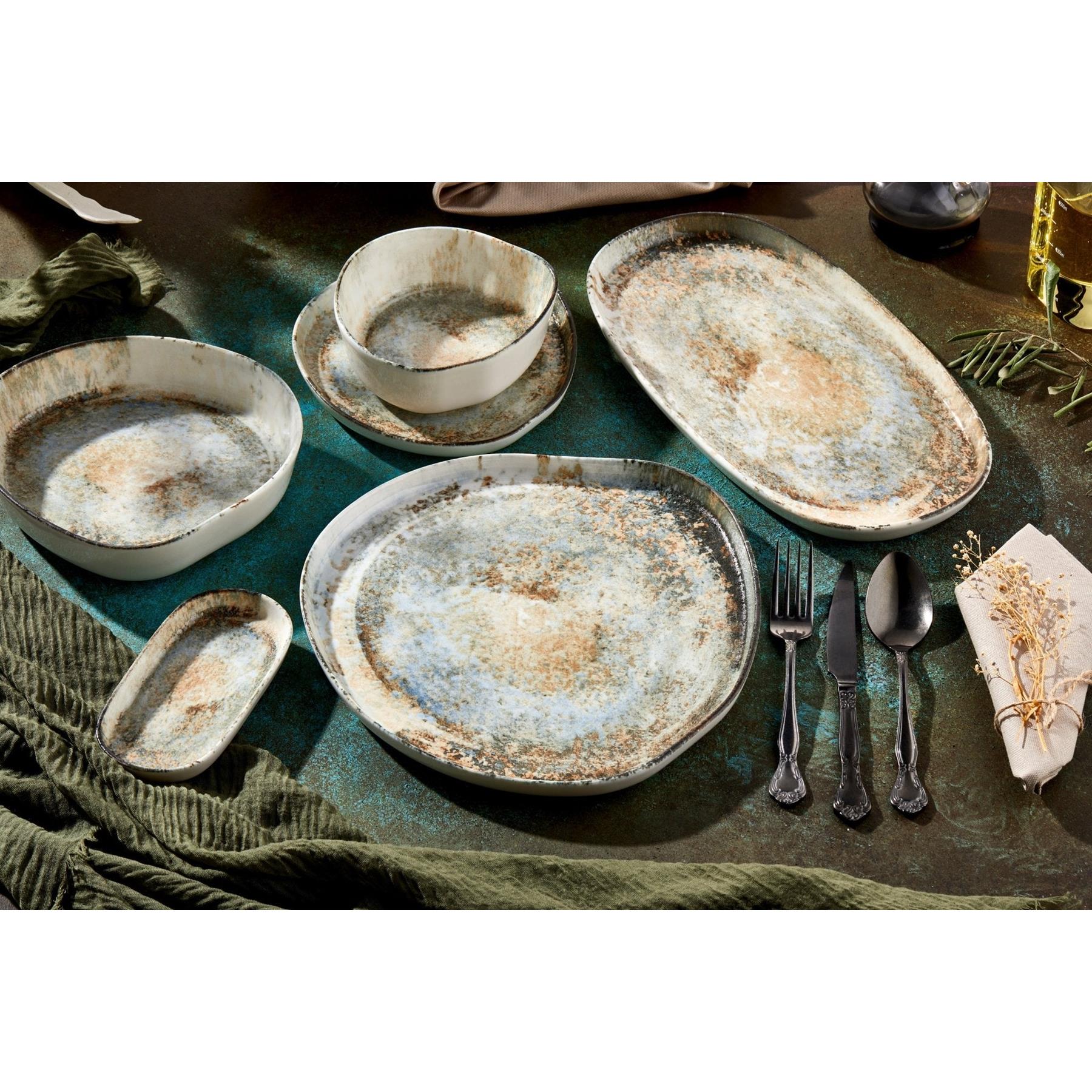 Rinart Diep bord - Obvara - Porselein - 25 cm (1050cc) - set van 6