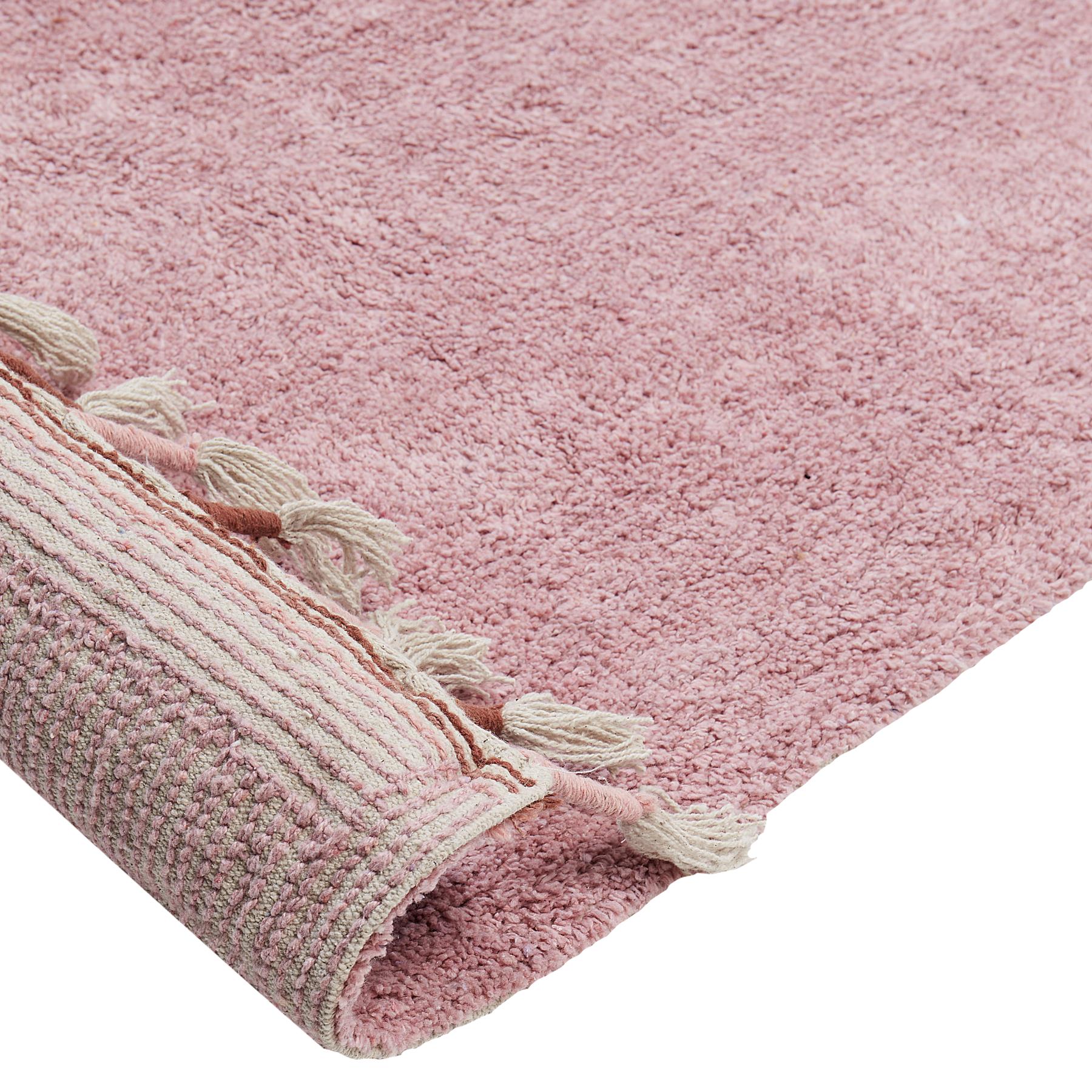 Beliani - CAPARLI - Vloerkleed - Roze - 140 x 200 cm - Katoen