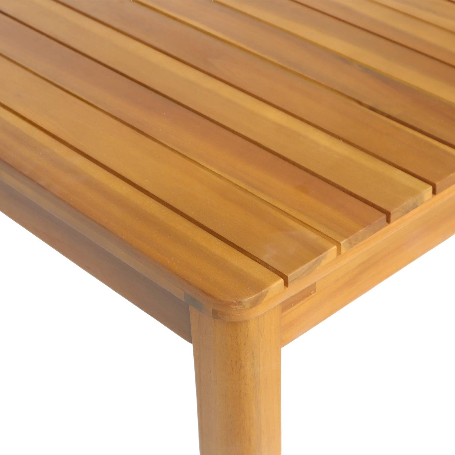 sweeek - Acacia tuintafel met afgeronde hoeken, 6 plaatsen