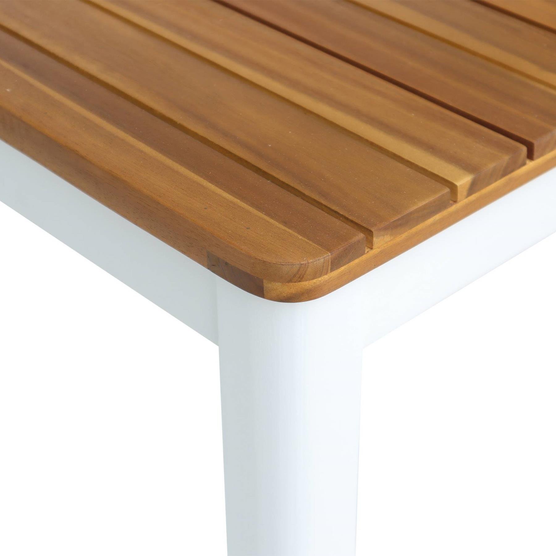 sweeek - Tuintafel van acacia met ronde hoeken, voor 8 personen