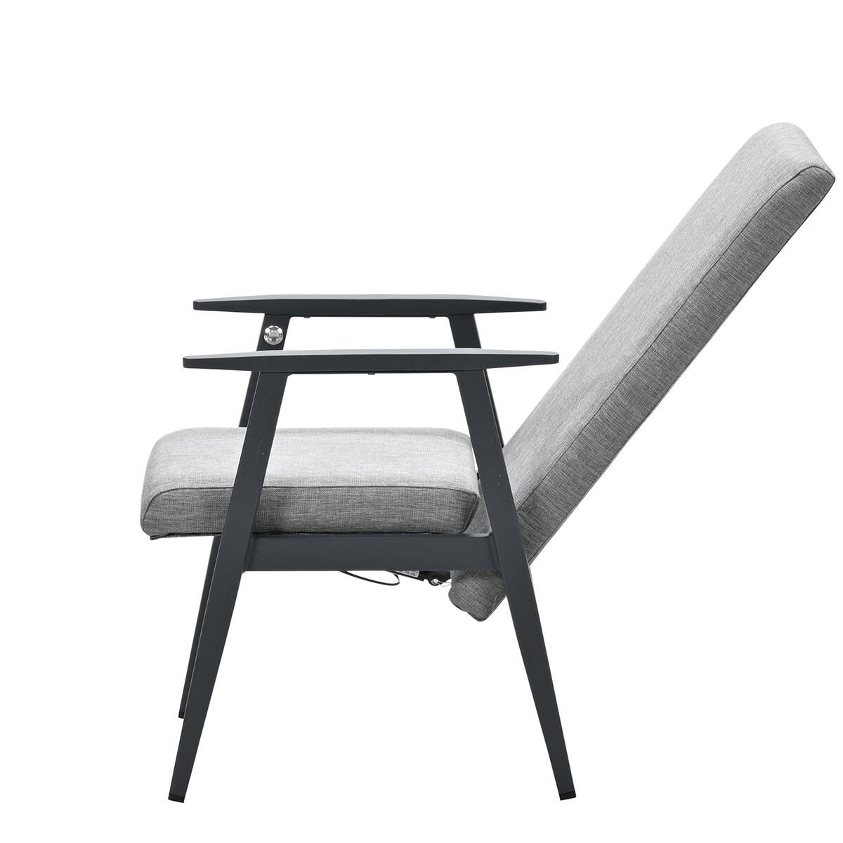 Foggia verstelbare fauteuil - carbon black - sand texfiber