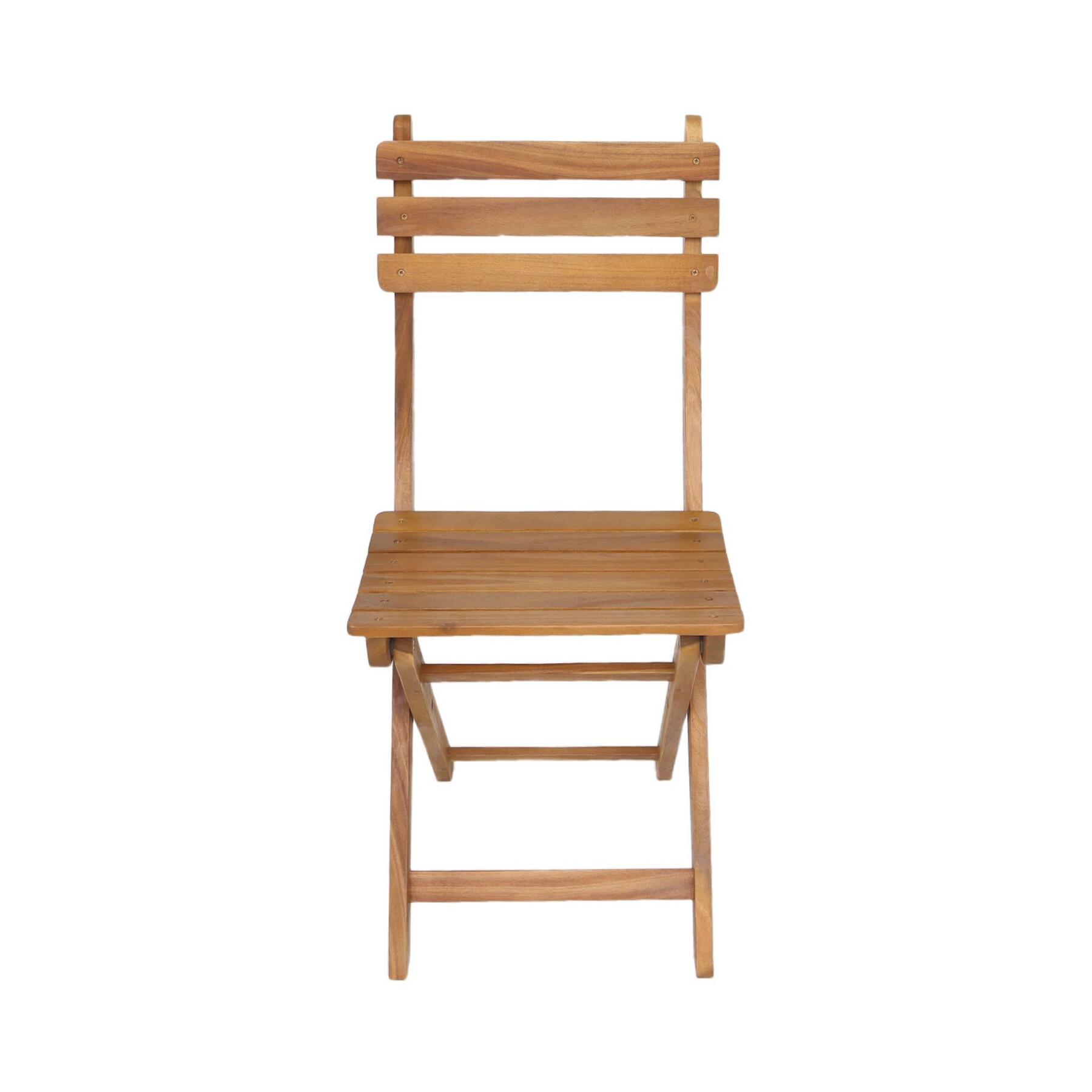 sweeek - Inklapbare acacia tuinstoel (Set van 2)