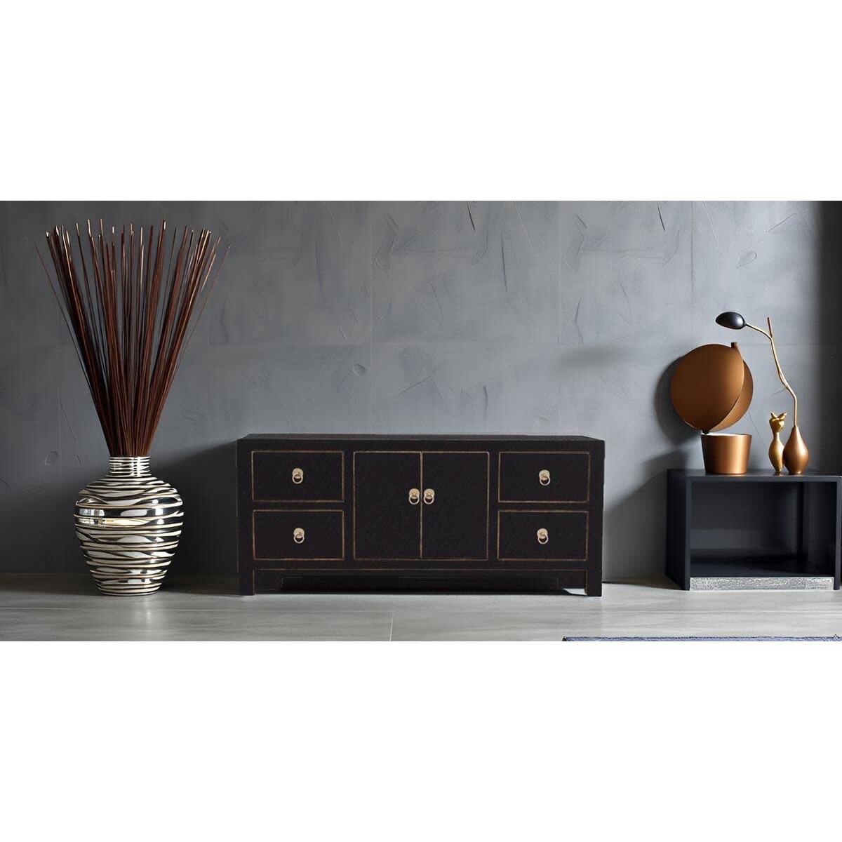 Fine Asianliving Chinese TV Kast Onyx Zwart -