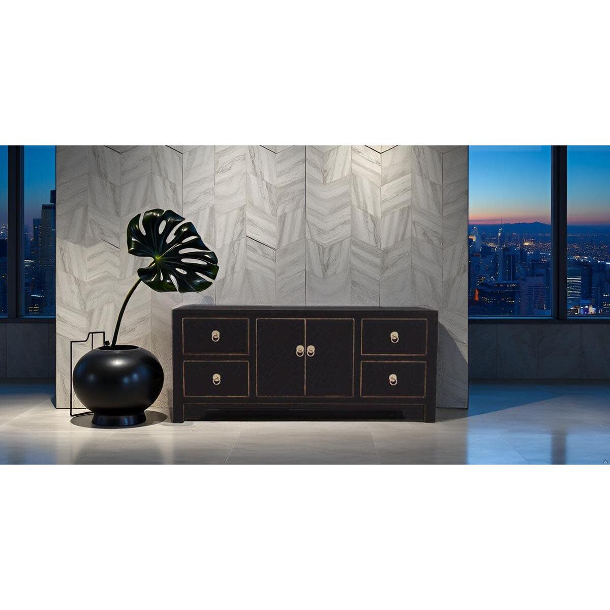 Fine Asianliving Chinese TV Kast Onyx Zwart -