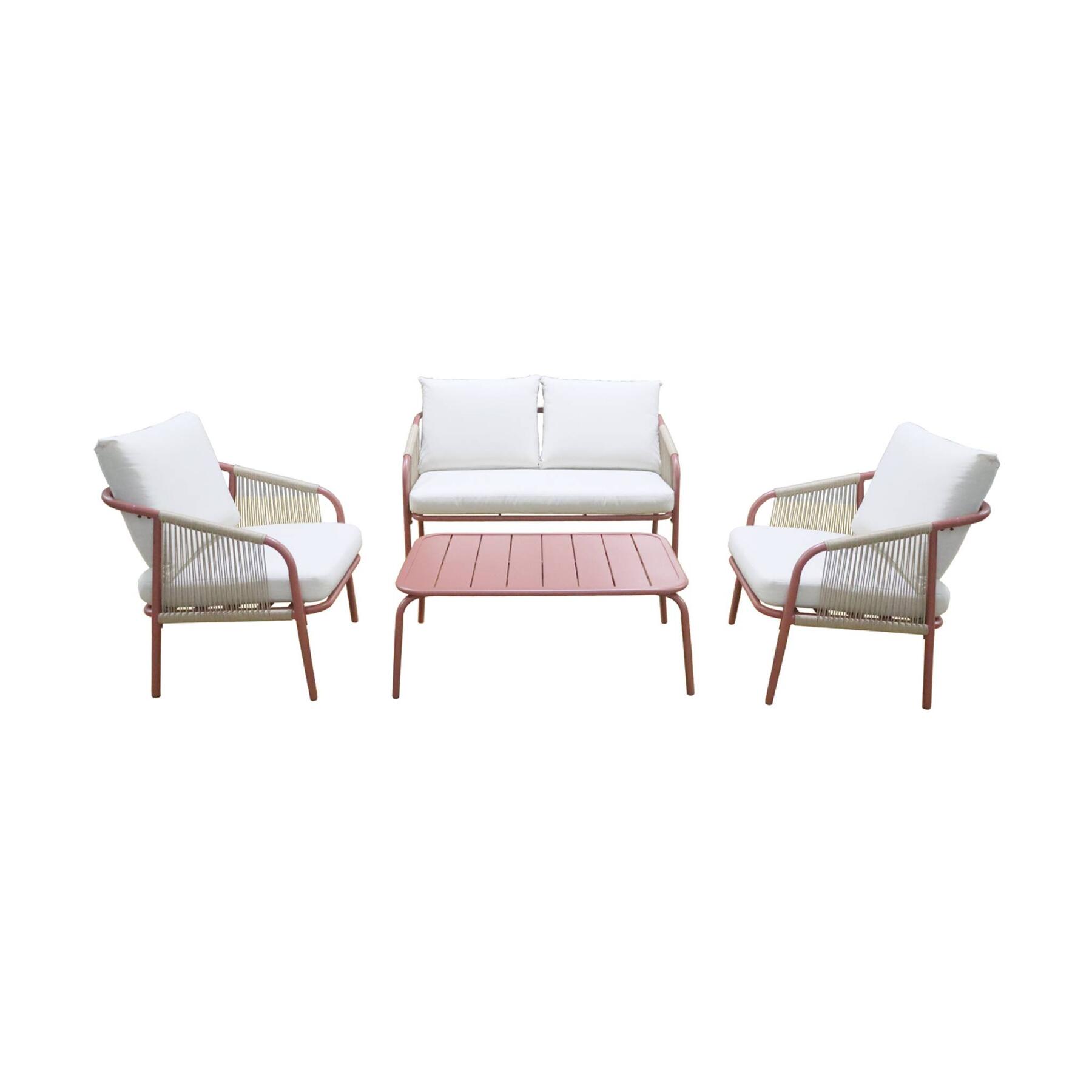 sweeek - Loungeset van staal, 4 personen