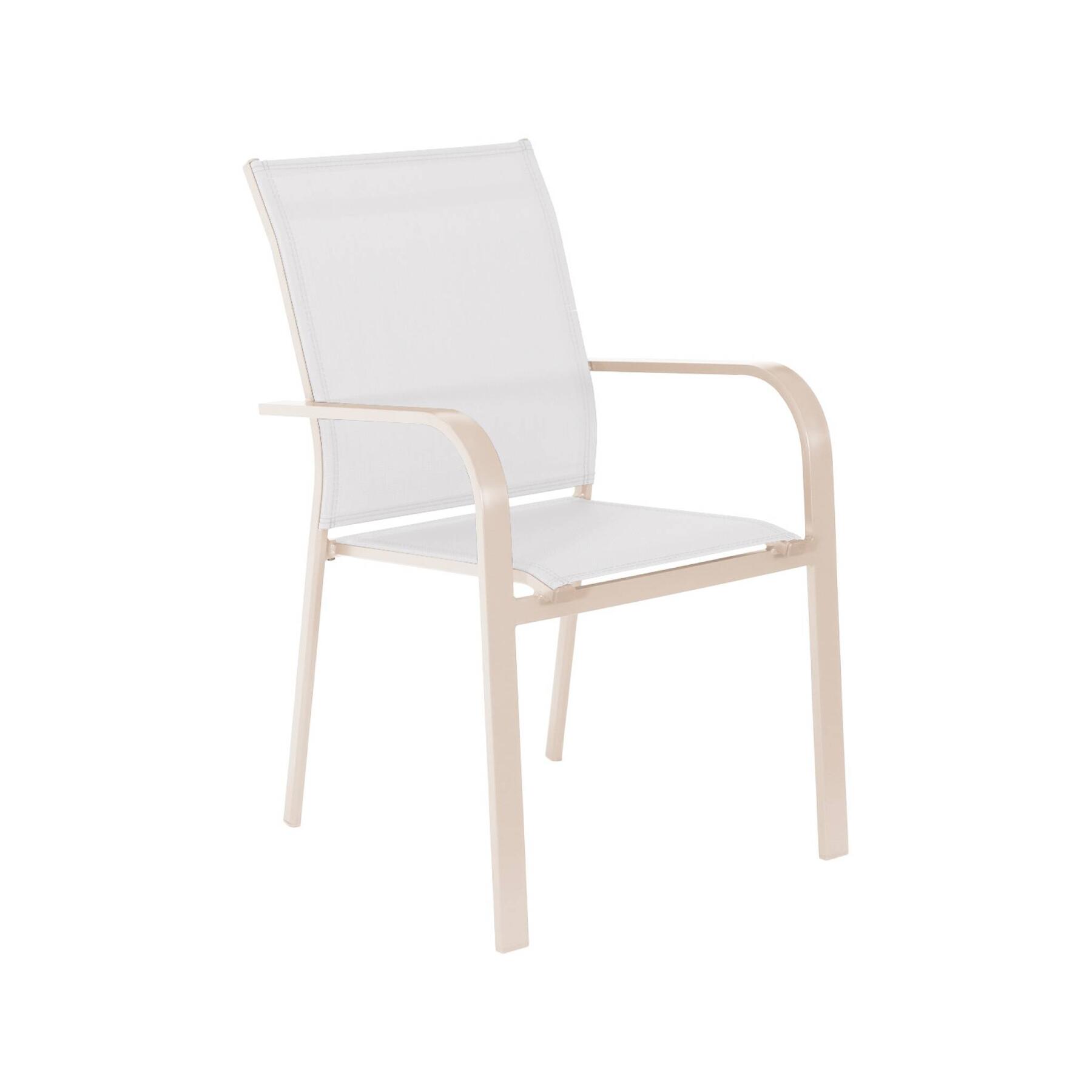 sweeek - Stapelen tuinstoelen van aluminium en textileen (Set van 2)