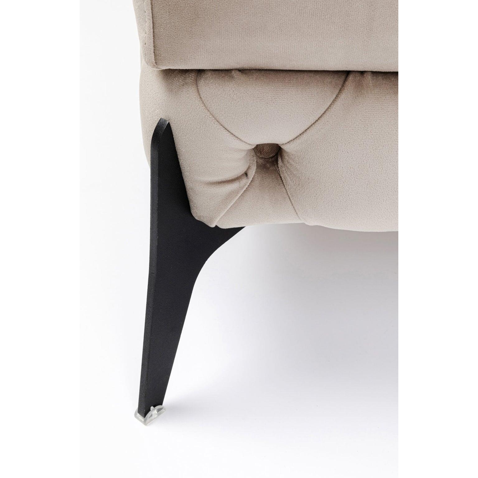 Kare Hocker Bellissima Velvet Taupe 80cm