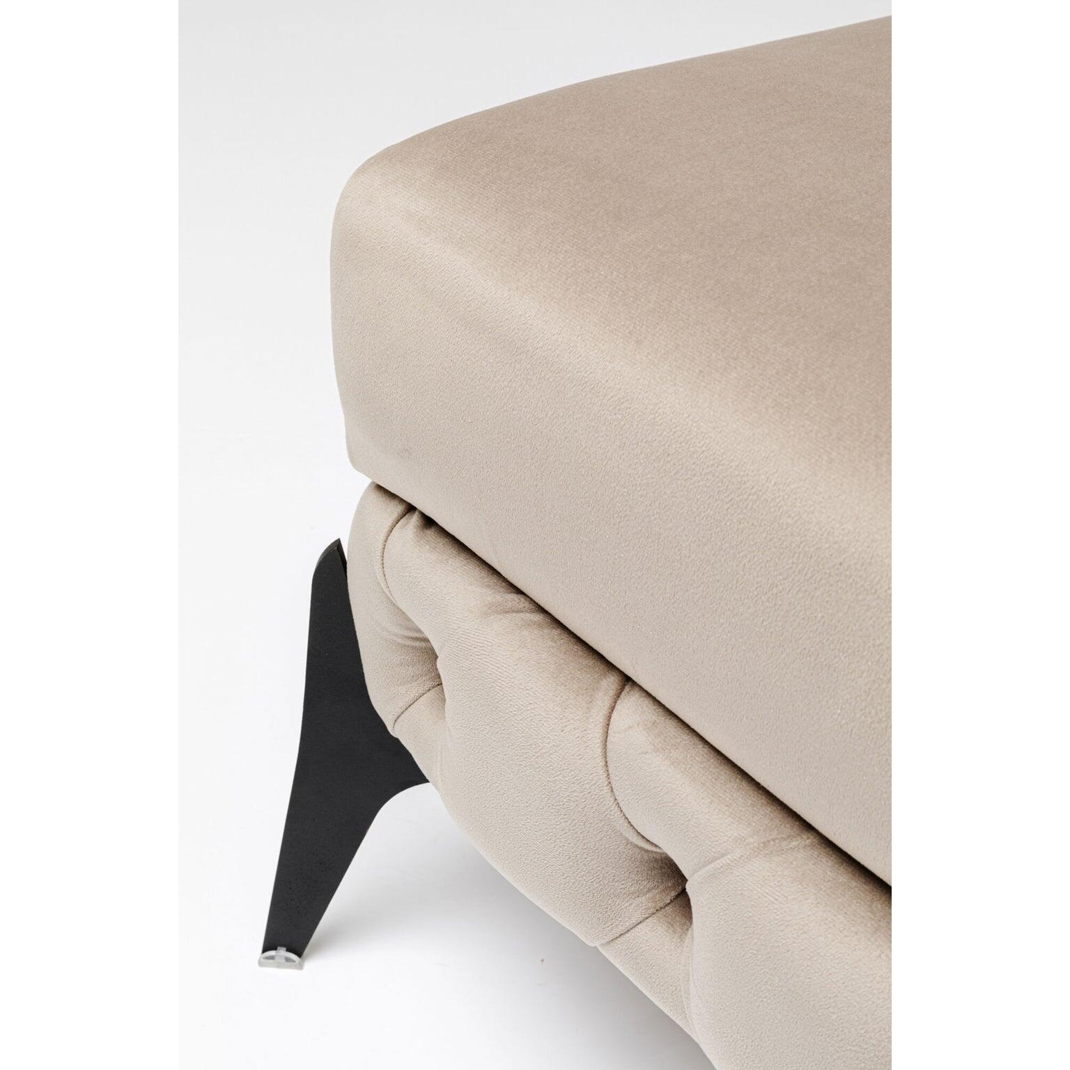 Kare Hocker Bellissima Velvet Taupe 80cm
