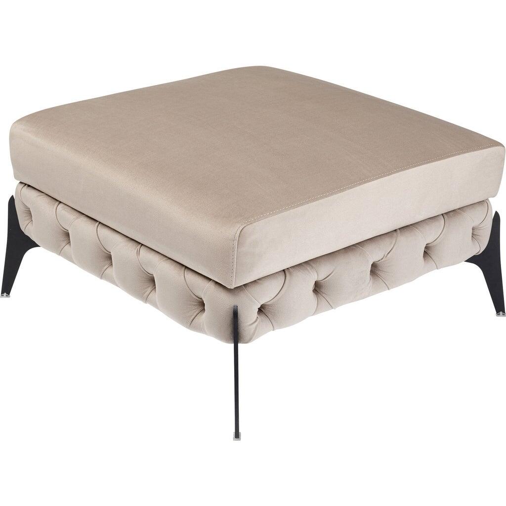 Kare Hocker Bellissima Velvet Taupe 80cm
