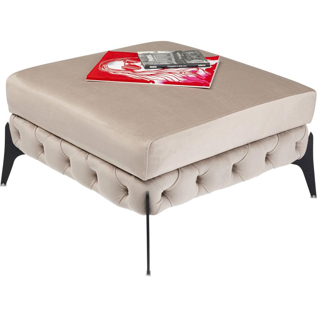 Kare Hocker Bellissima Velvet Taupe 80cm