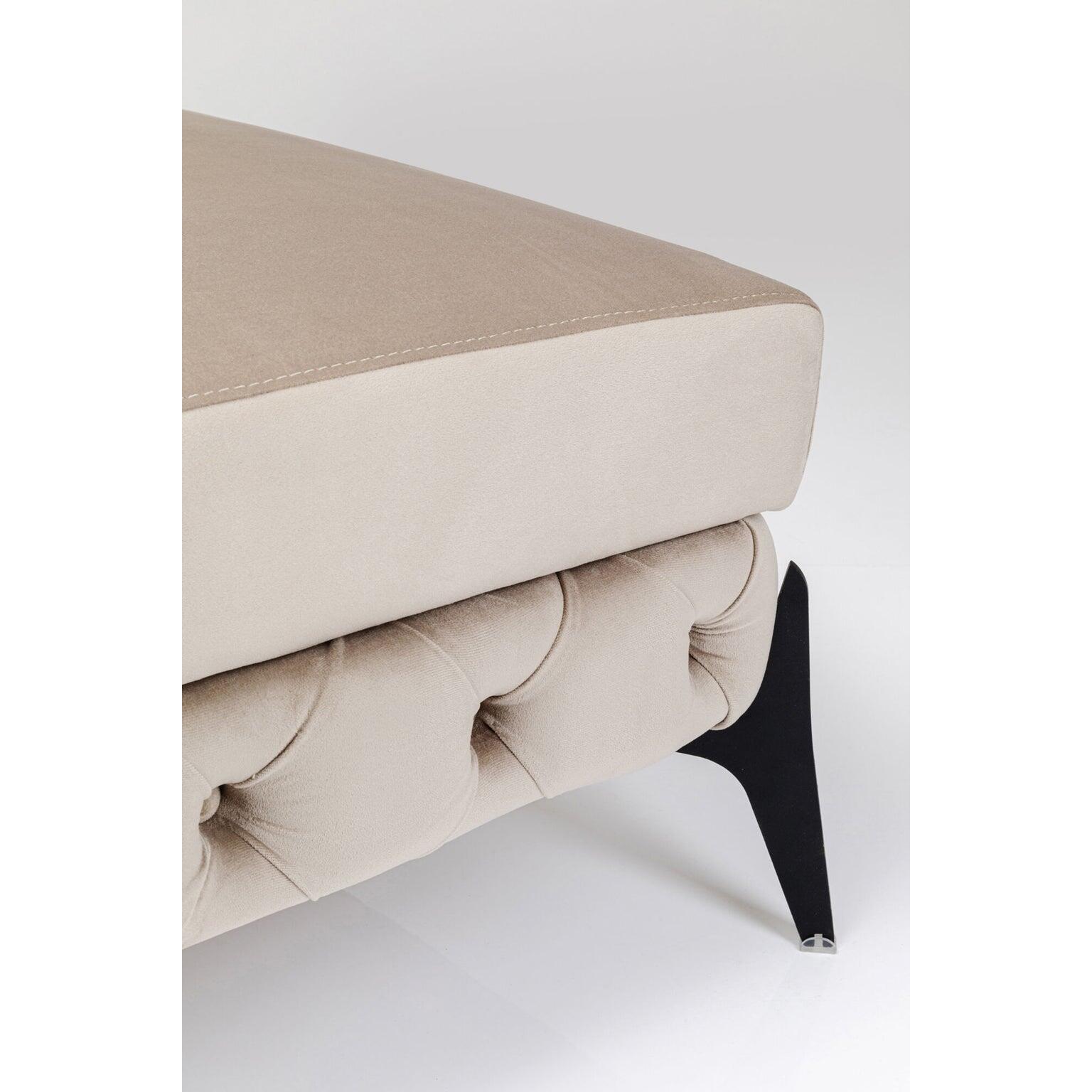 Kare Hocker Bellissima Velvet Taupe 80cm