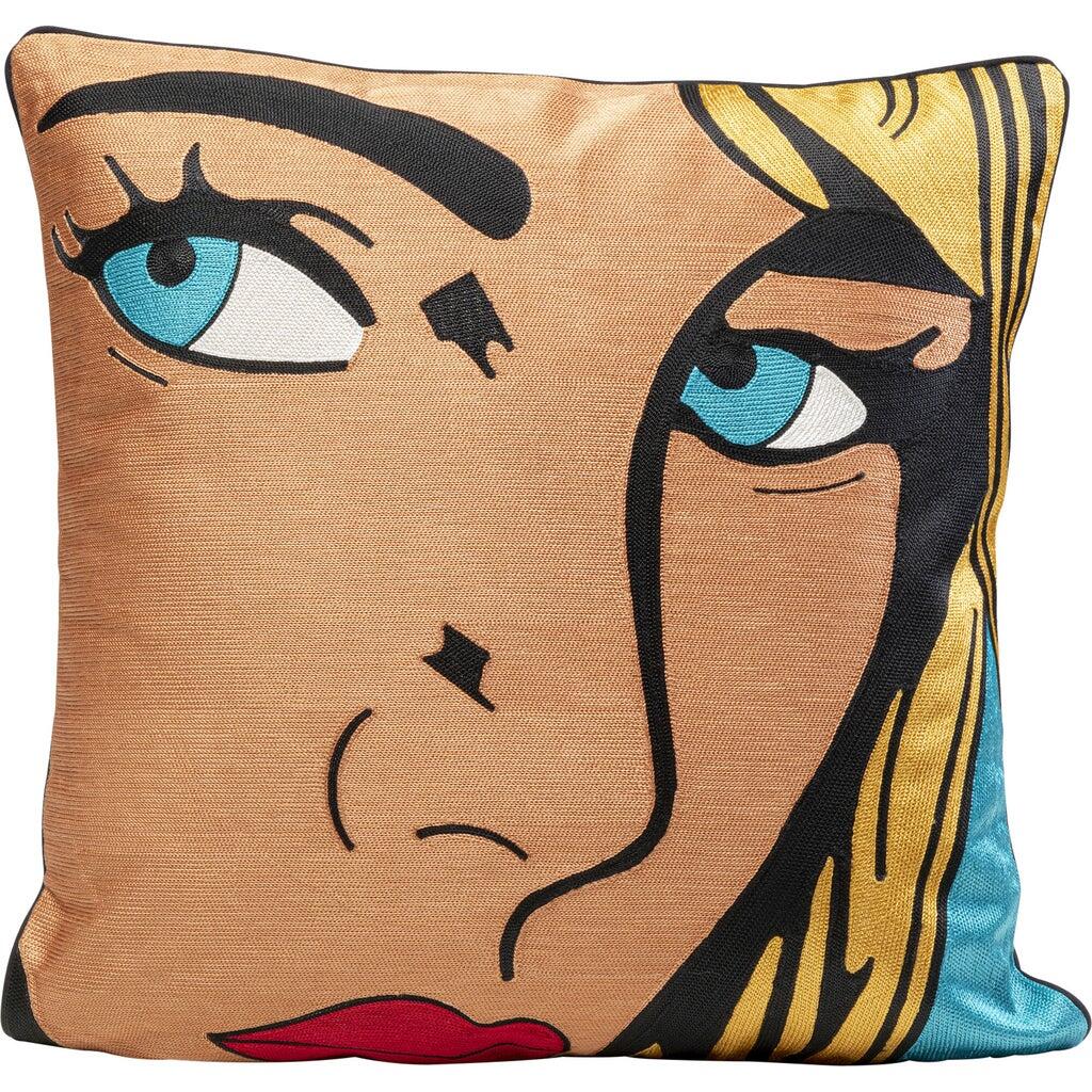 Kare Kussen Comic Lady 50x50cm