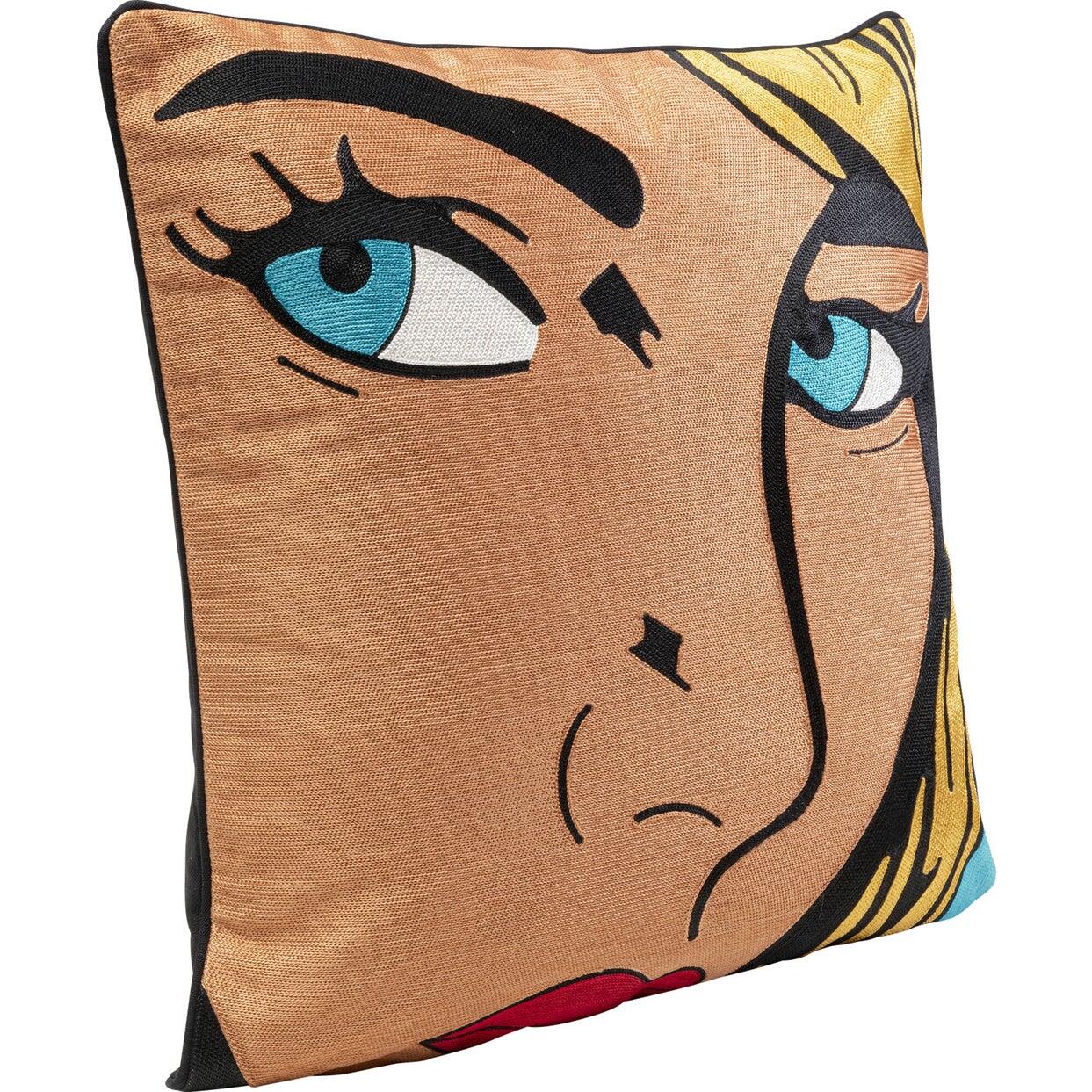 Kare Kussen Comic Lady 50x50cm