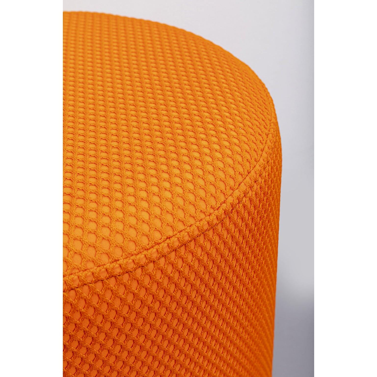 Kare Poef Jody Orange Mesh Black 35cm