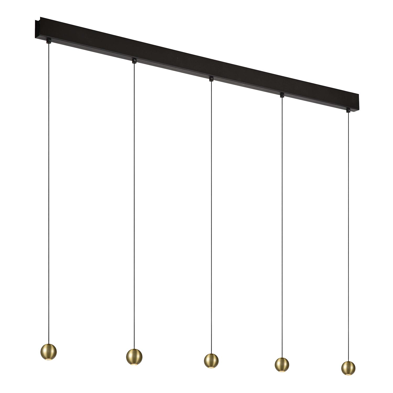 Atmooz Hanglamp Woonkamer Zwart Balls 5 goud lineup