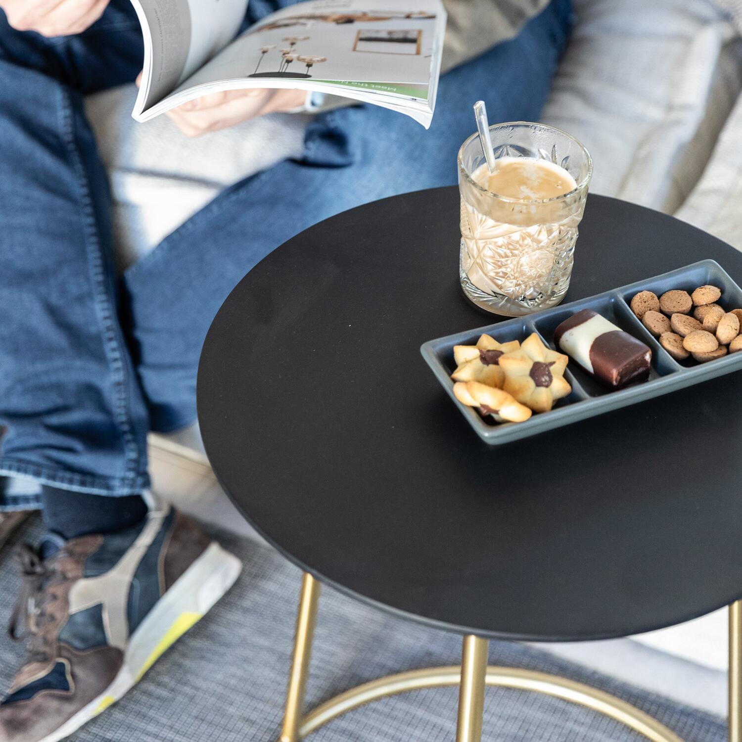 Atmooz Salontafel Rond Leoh - Bijzettafel Metaal