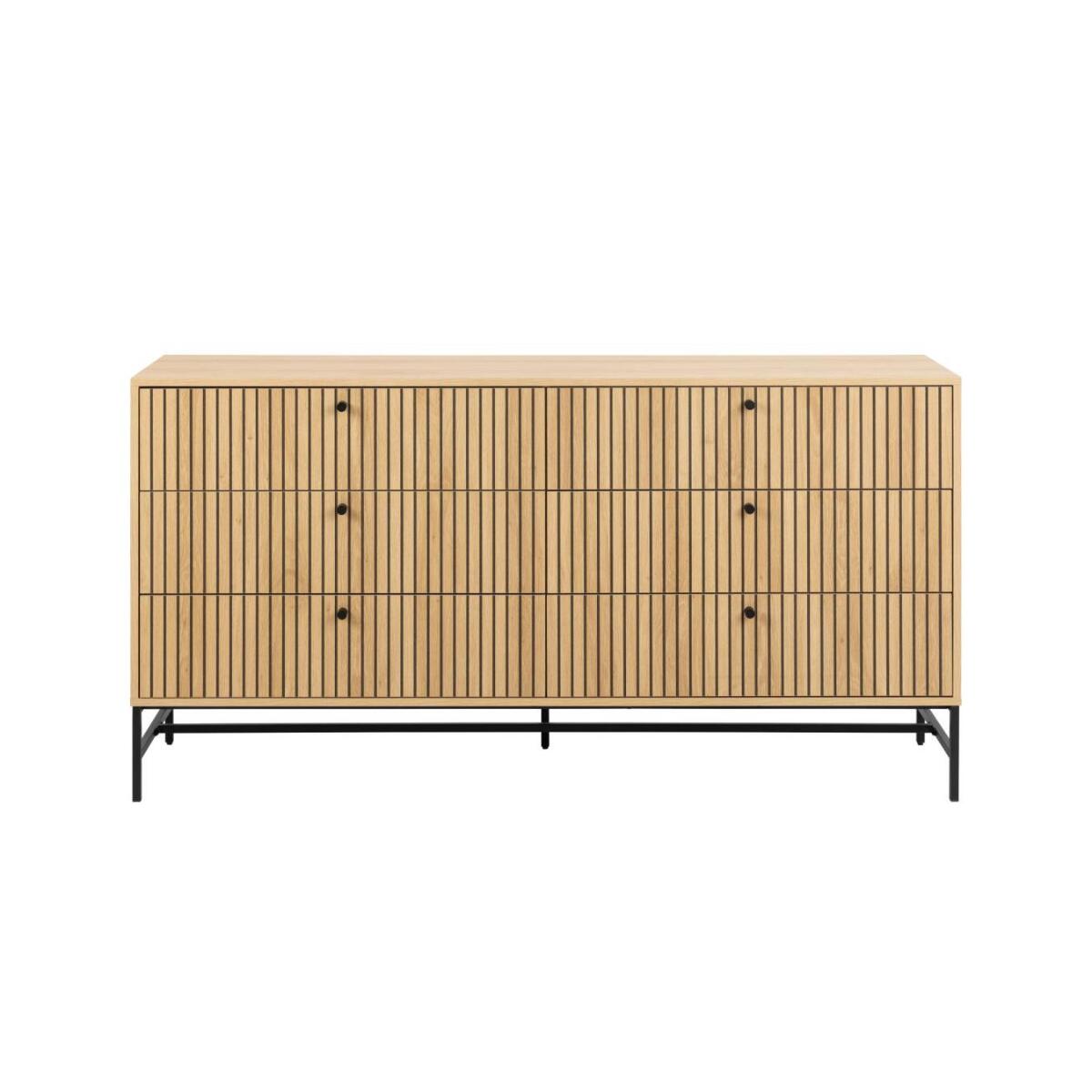 Rebellenclub Risley Ladekast - 158 x 80 cm - Licht Eiken