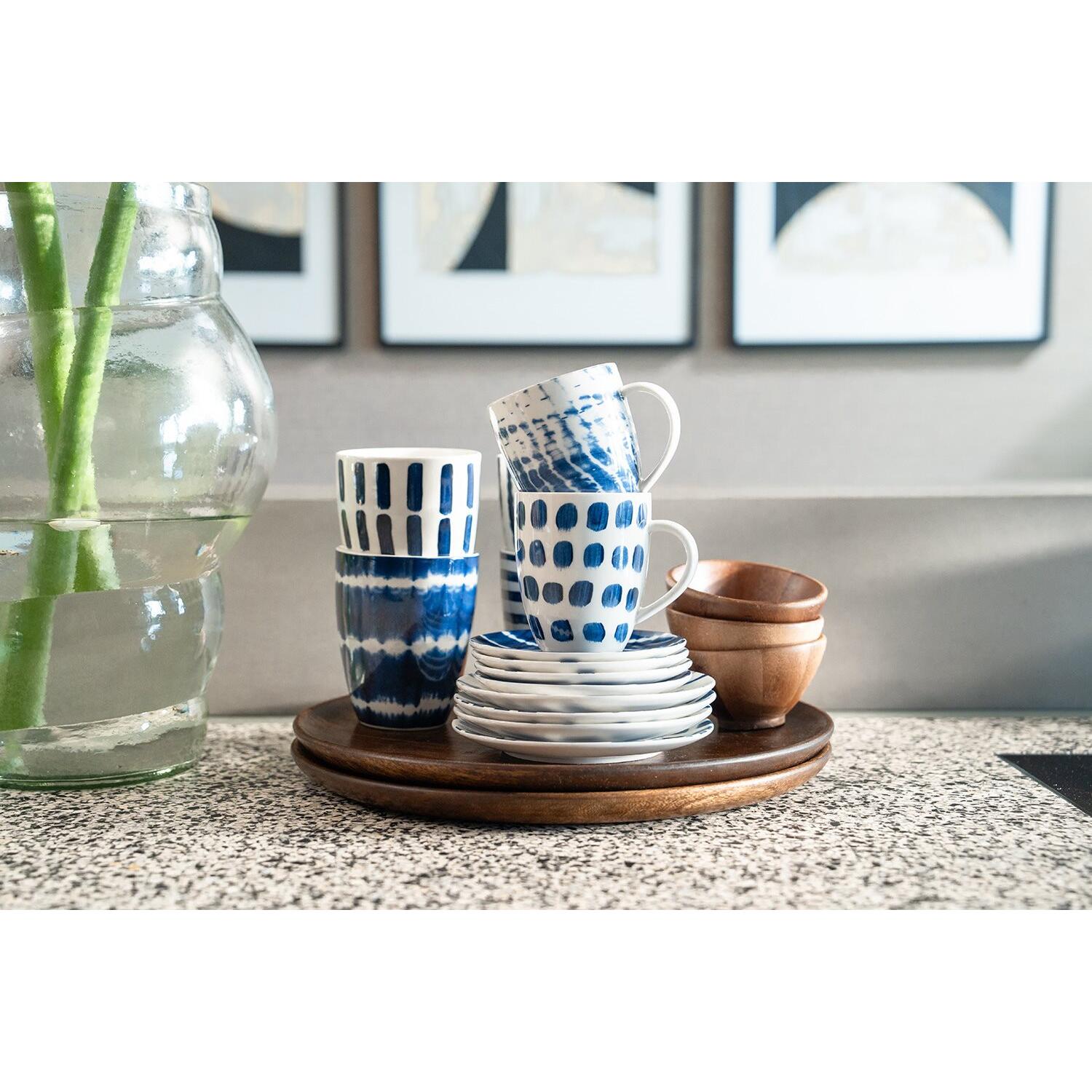 vtwonen Tie-Dye Mug without handle - Mugs - Tableware set of 4 - 400ml