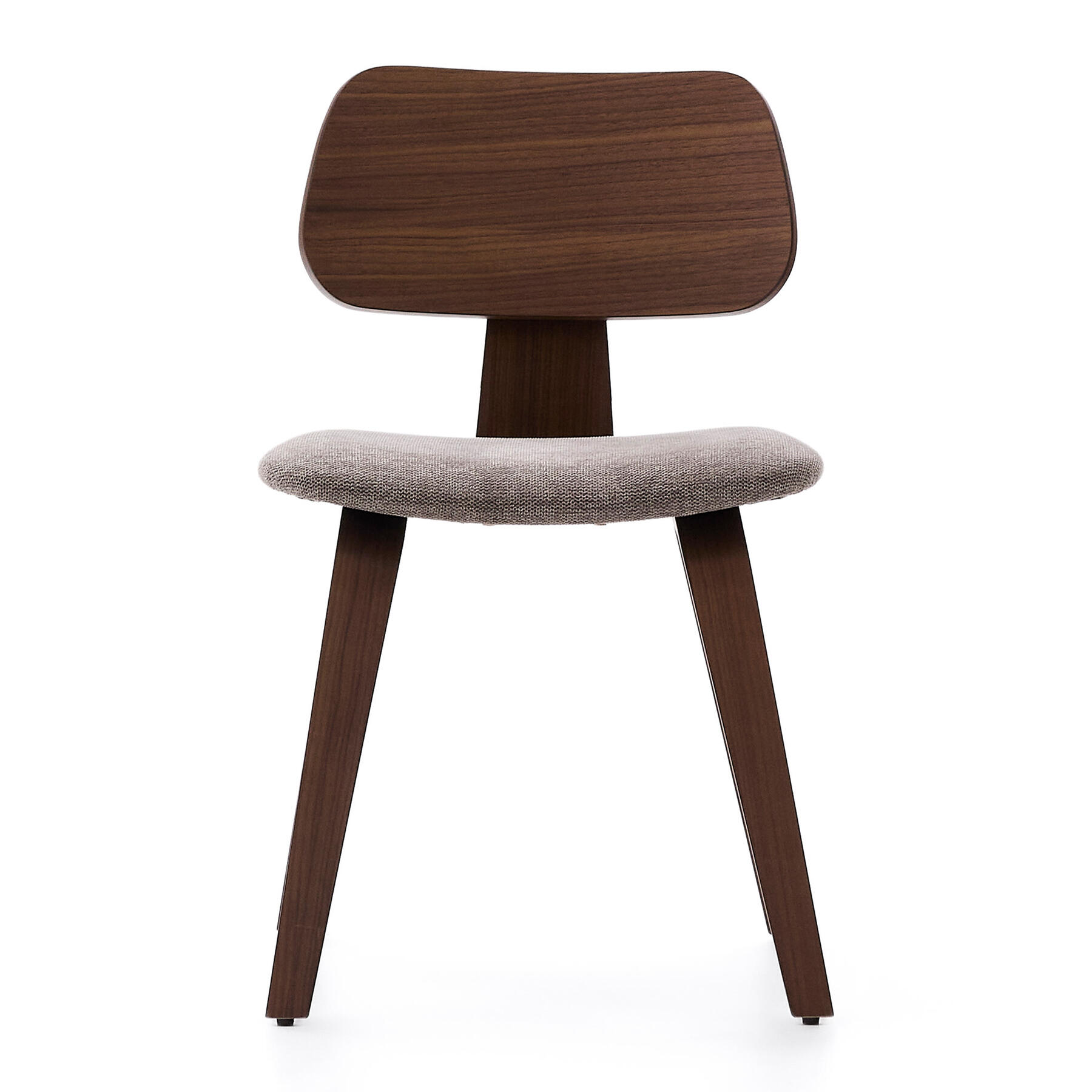 Kave Home Gena Eetkamerstoel - Walnoot / Beige