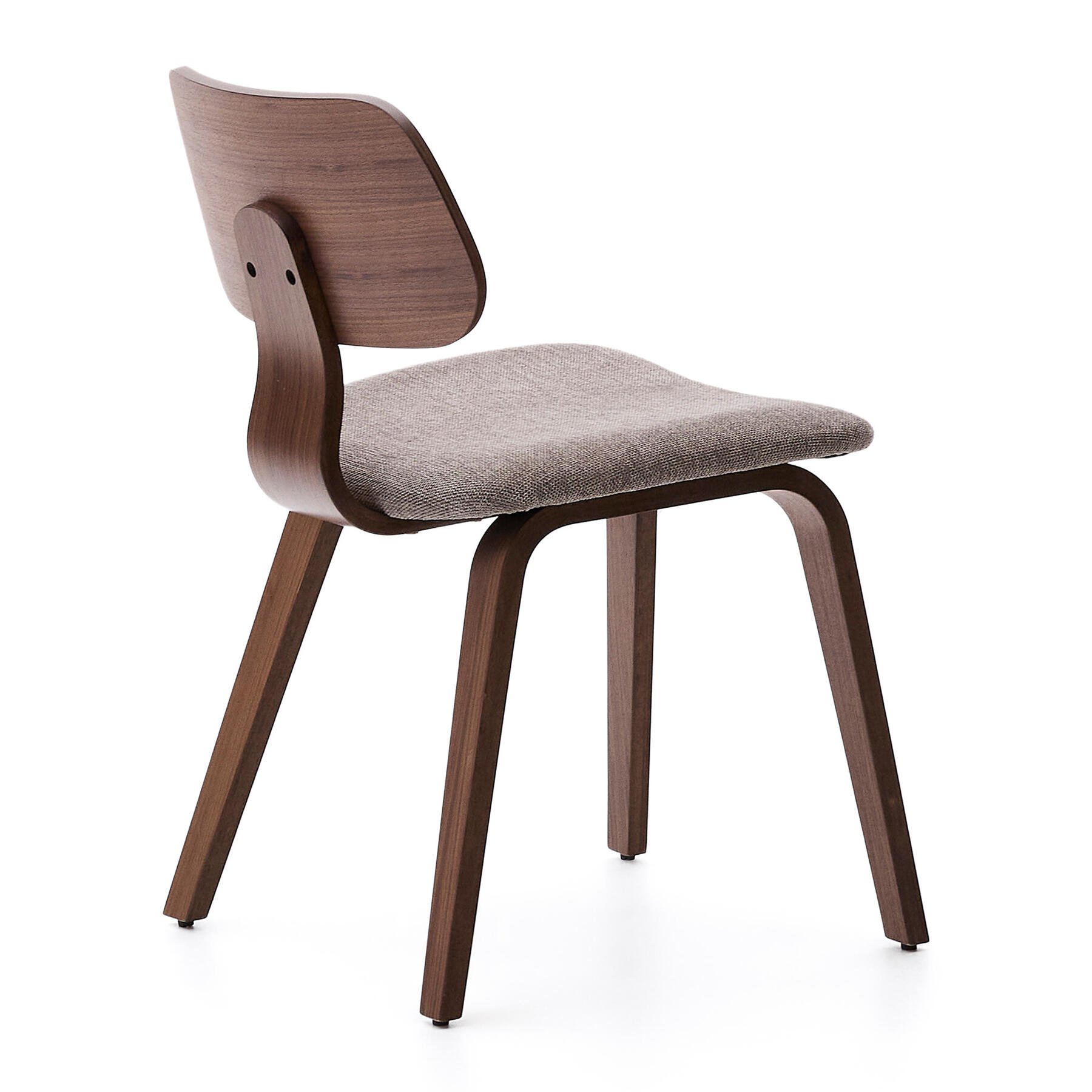 Kave Home Gena Eetkamerstoel - Walnoot / Beige