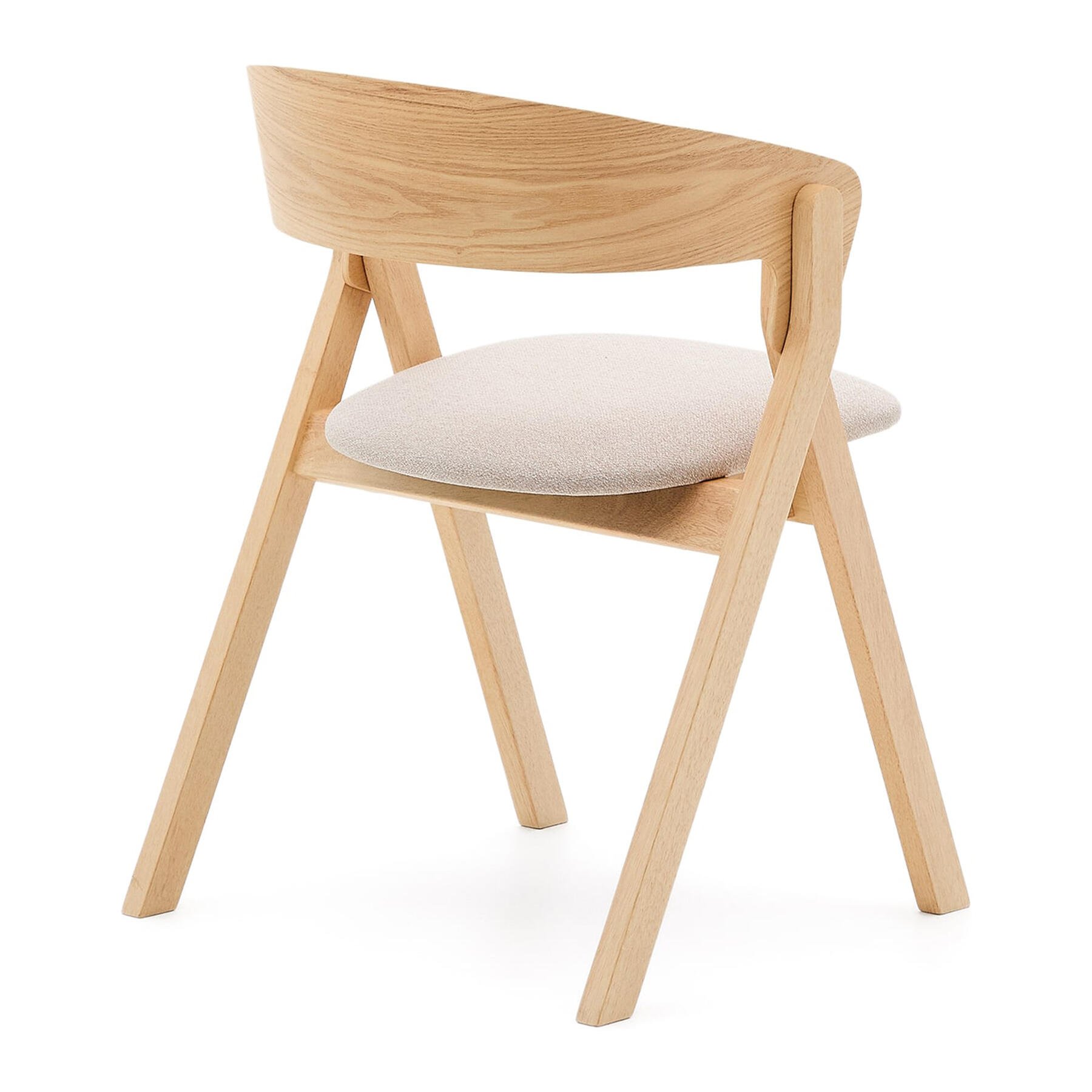 Kave Home Godia Eetkamerstoel - Eiken / Beige
