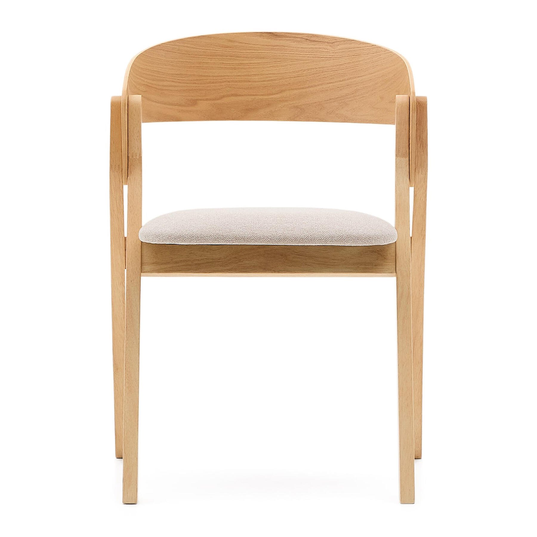 Kave Home Godia Eetkamerstoel - Eiken / Beige