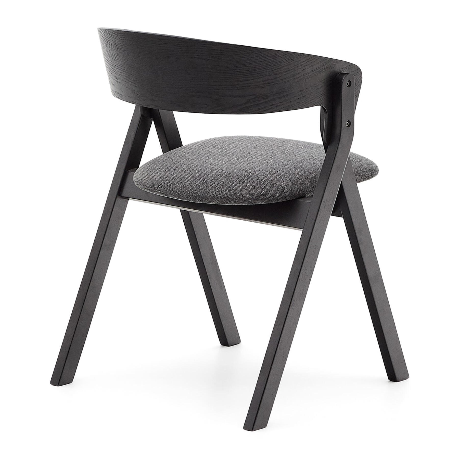 Kave Home Godia Eetkamerstoel - Zwart / Grijs